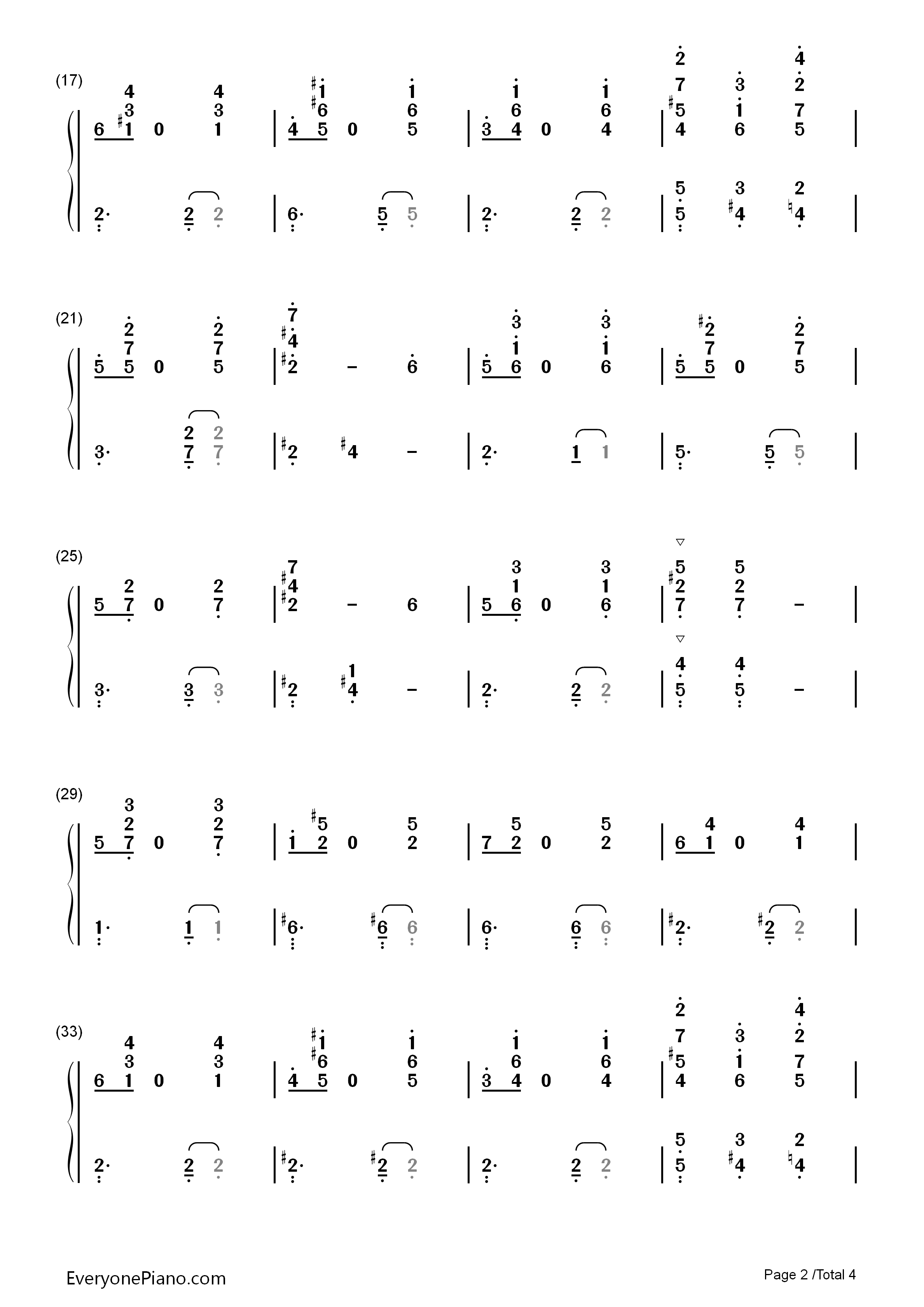 Someday_My_Prince_Will_Come钢琴简谱_Adriana_Caselotti演唱