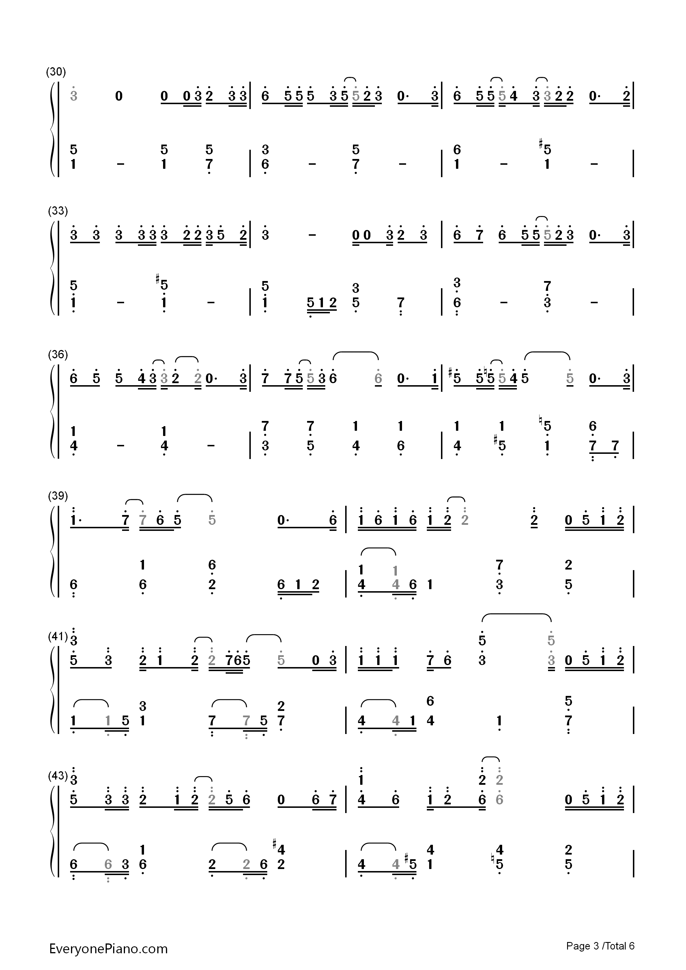 不是眼泪的错钢琴简谱_篠田麻里子演唱