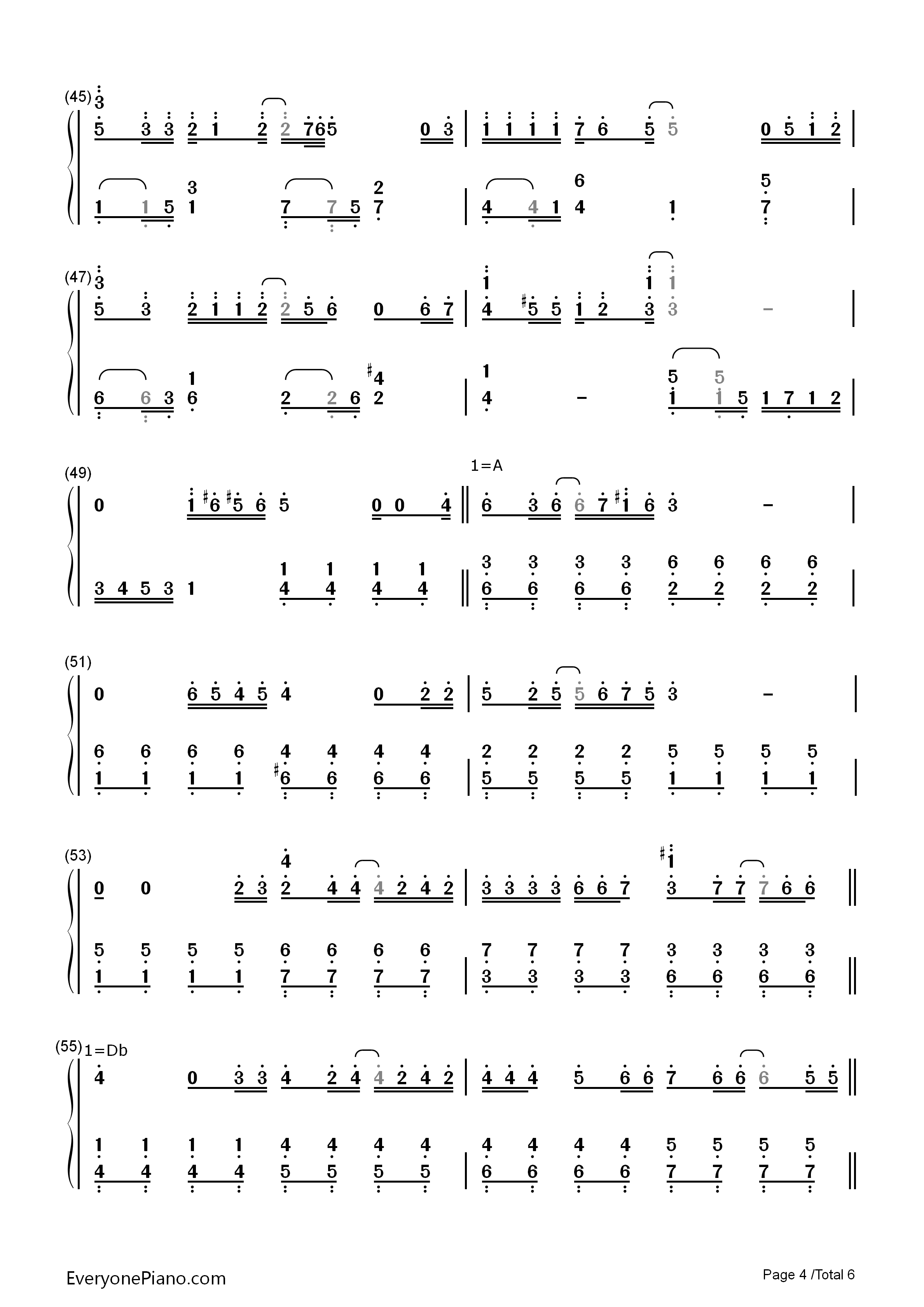 不是眼泪的错钢琴简谱_篠田麻里子演唱