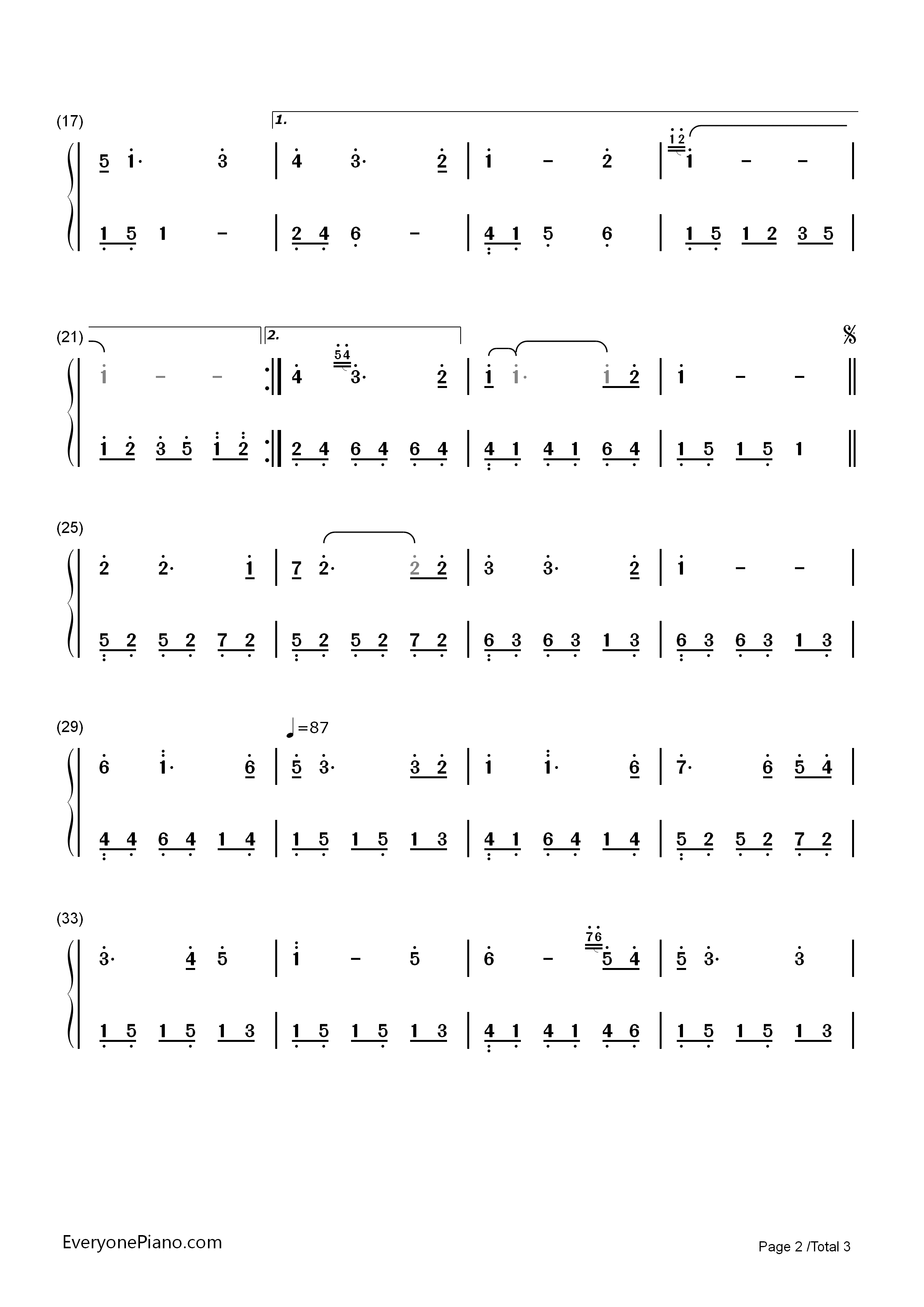 我爱她钢琴简谱_班得瑞演唱