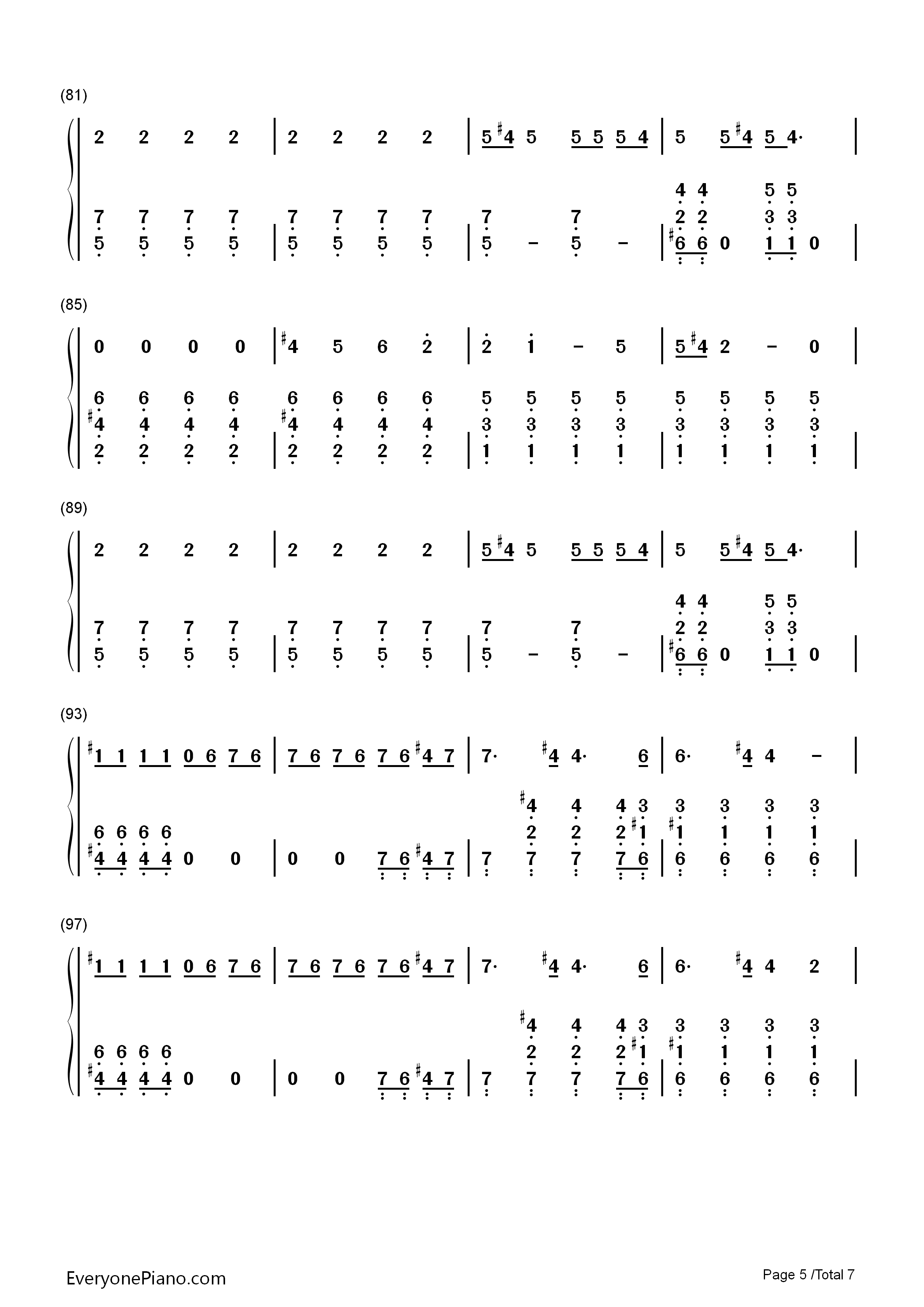 Gorilla钢琴简谱_Bruno_Mars演唱