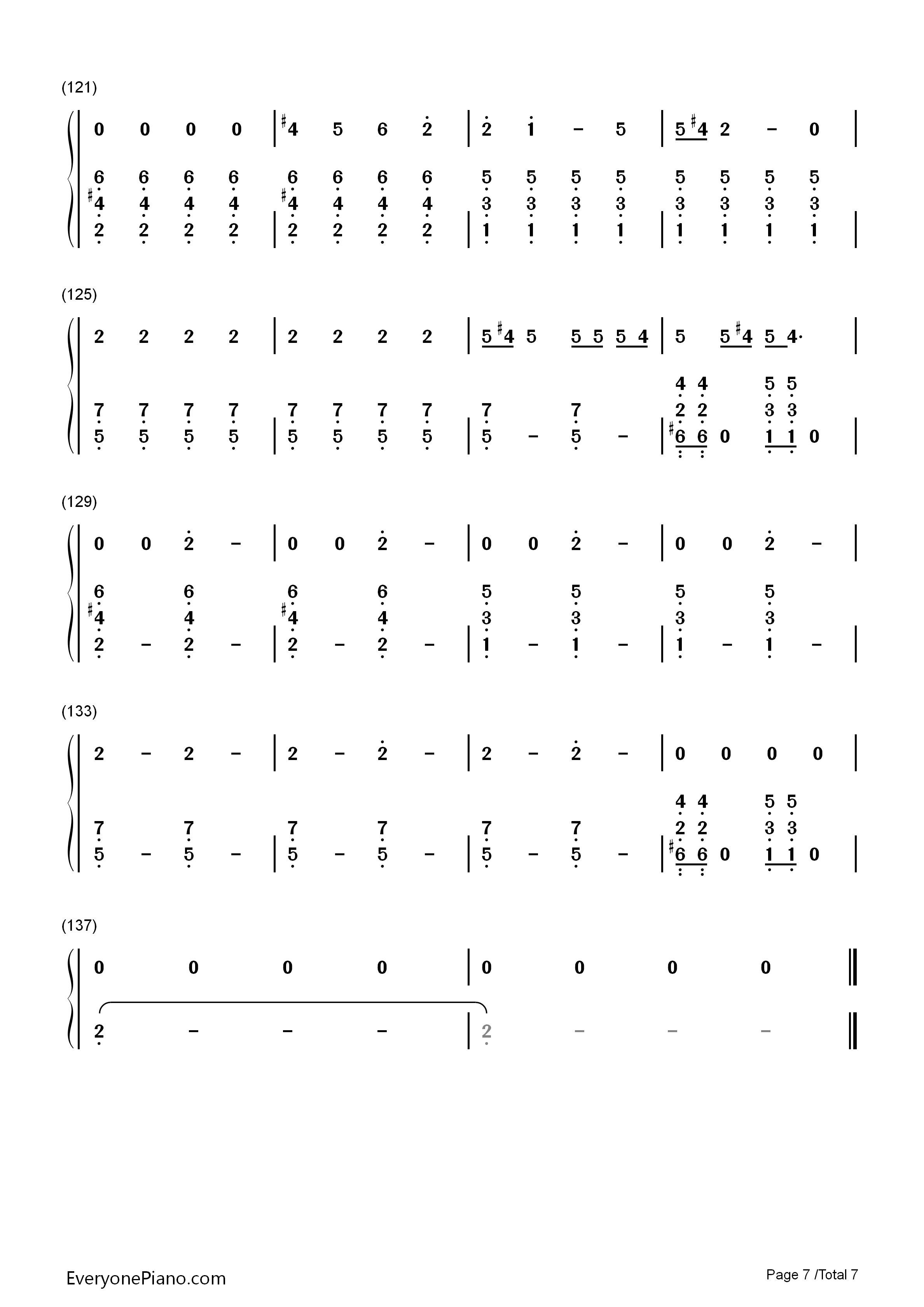 Gorilla钢琴简谱_Bruno_Mars演唱