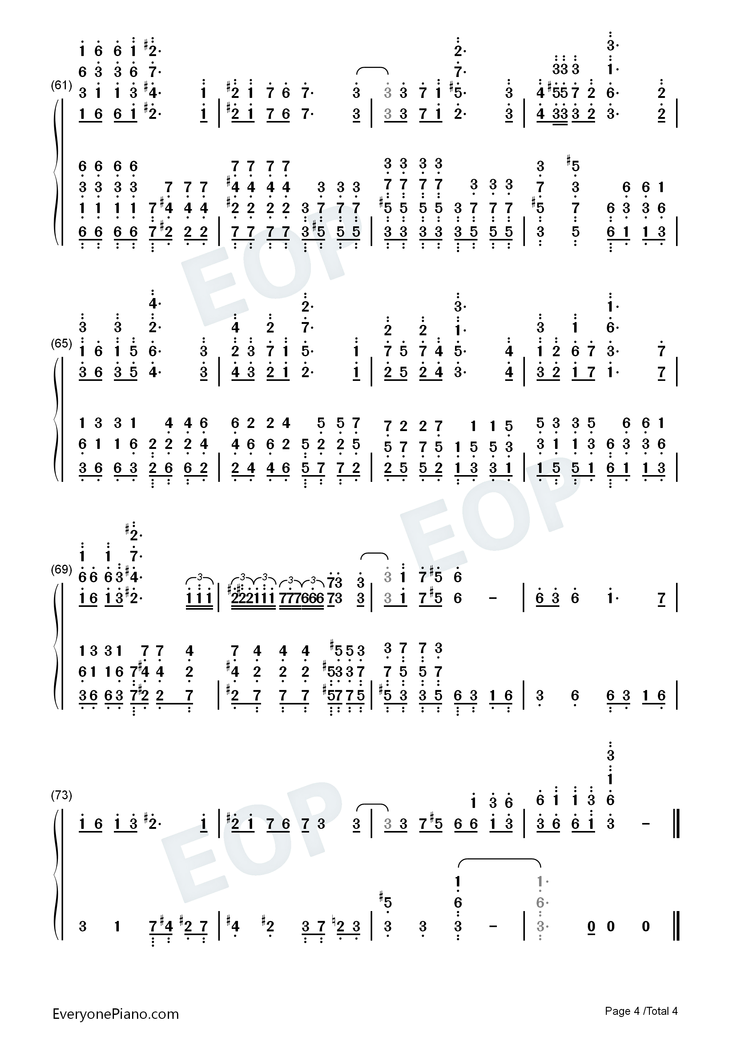 澄镜之水（Still_Waters）钢琴简谱_马克西姆_Maksim演唱
