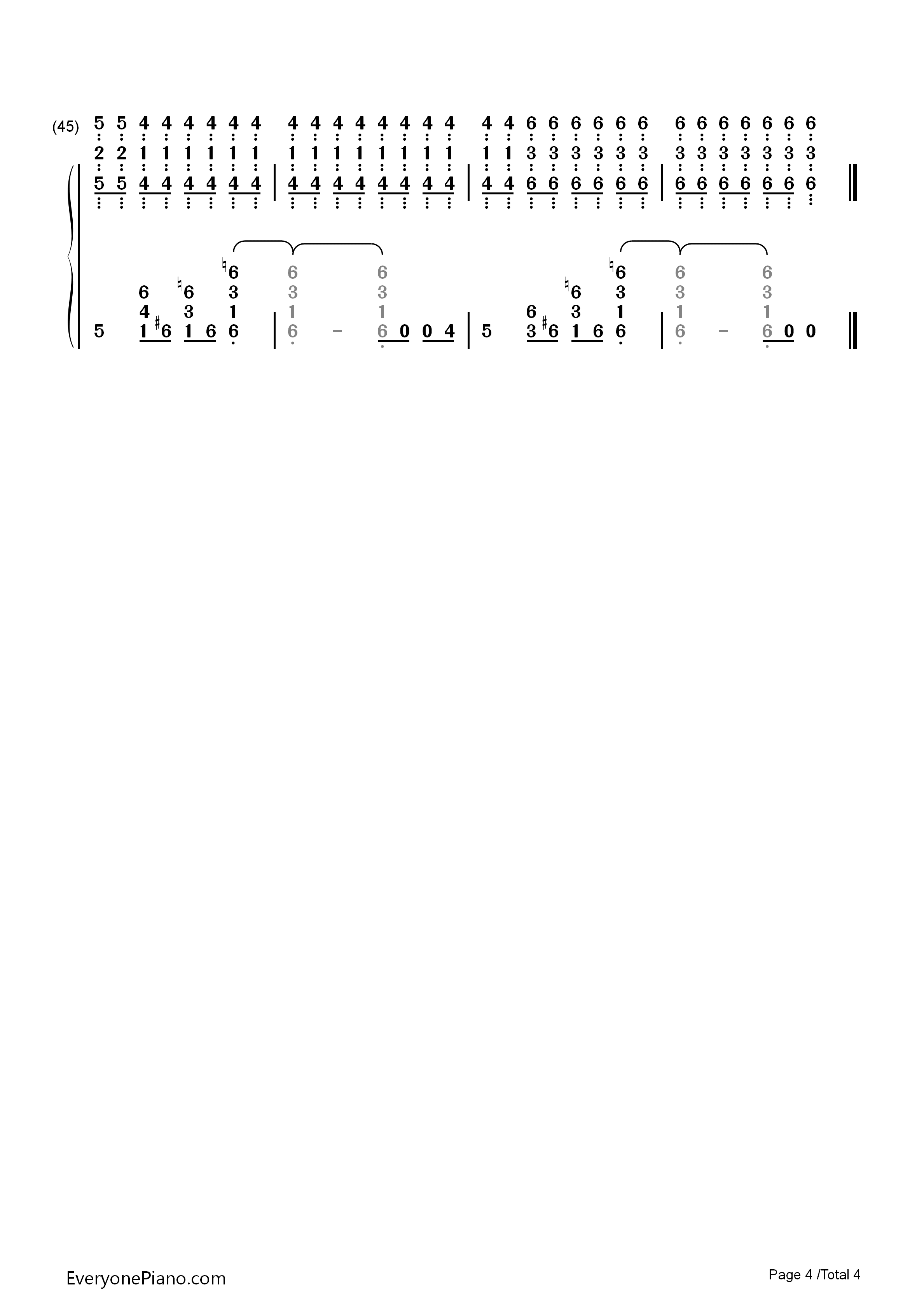 Locked_Out_Of_Heaven钢琴简谱_Bruno_Mars演唱