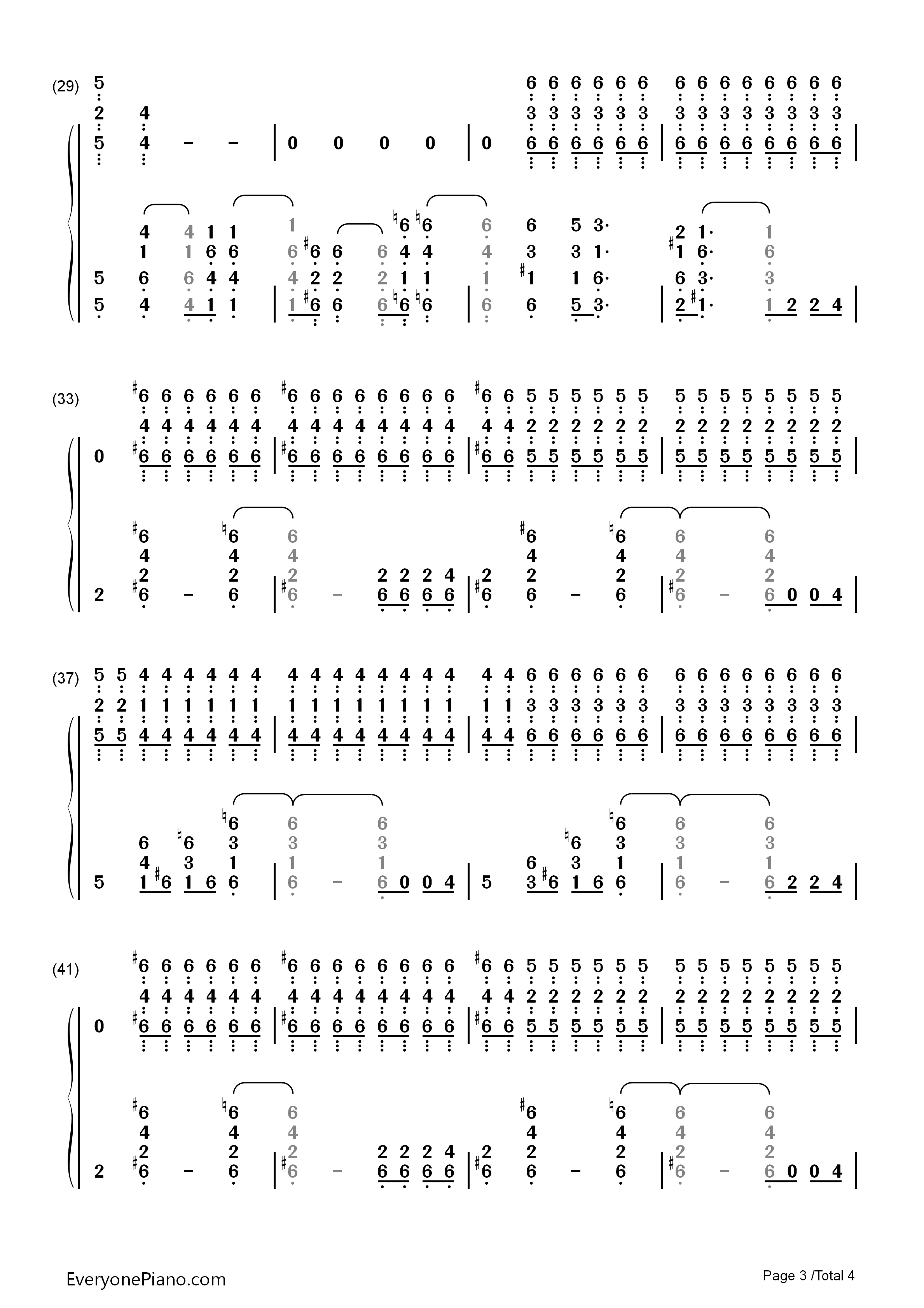 Locked_Out_Of_Heaven钢琴简谱_Bruno_Mars演唱