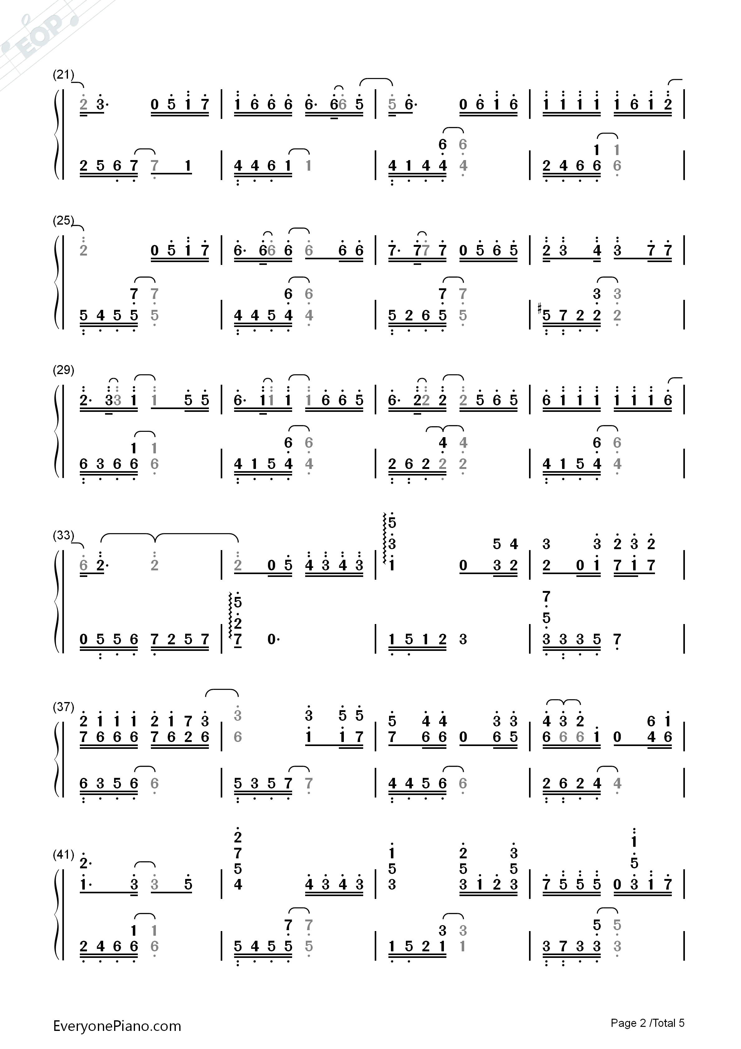断点钢琴简谱_张敬轩演唱