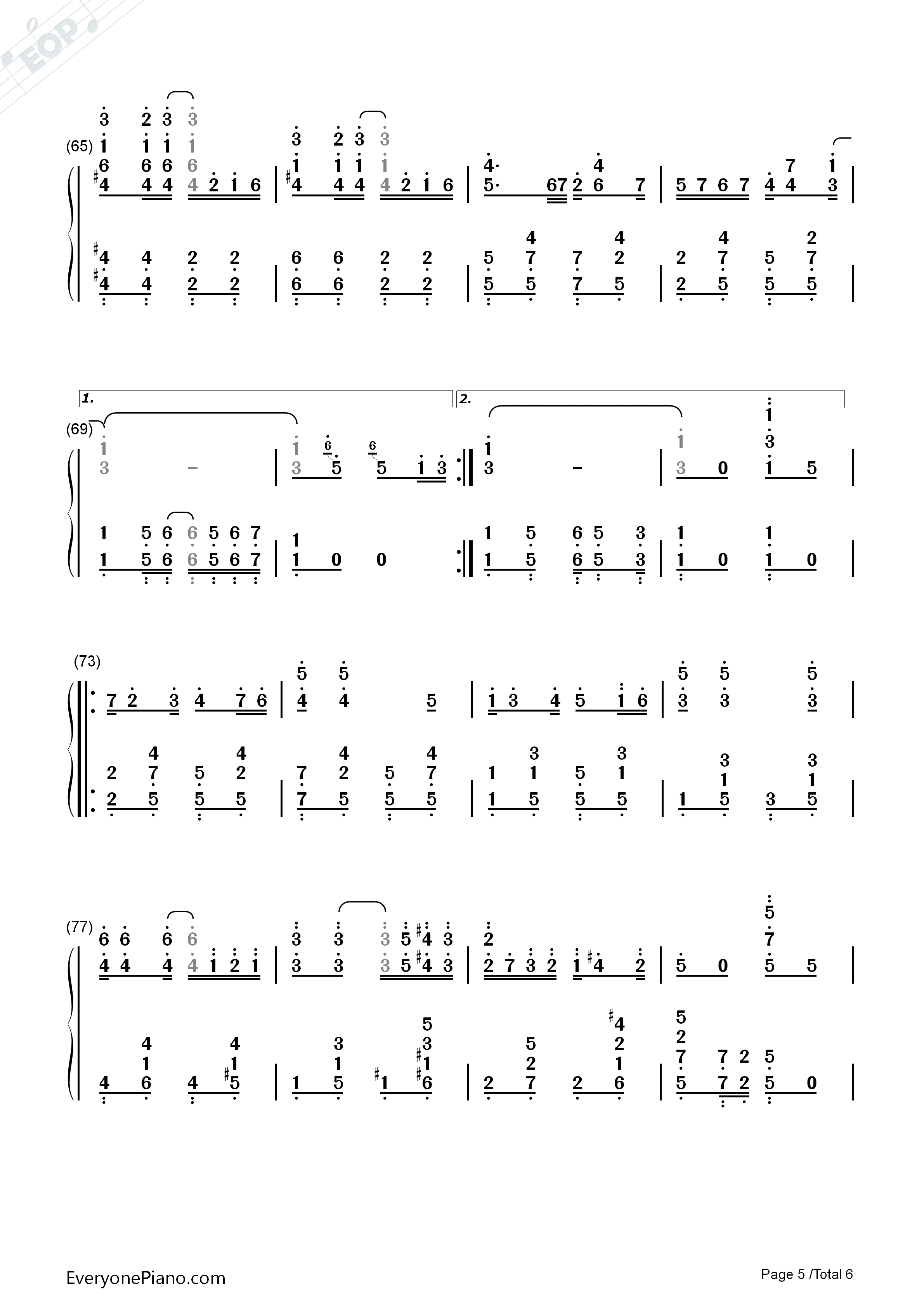 Peacherine_Rag钢琴简谱_Scott_Joplin演唱