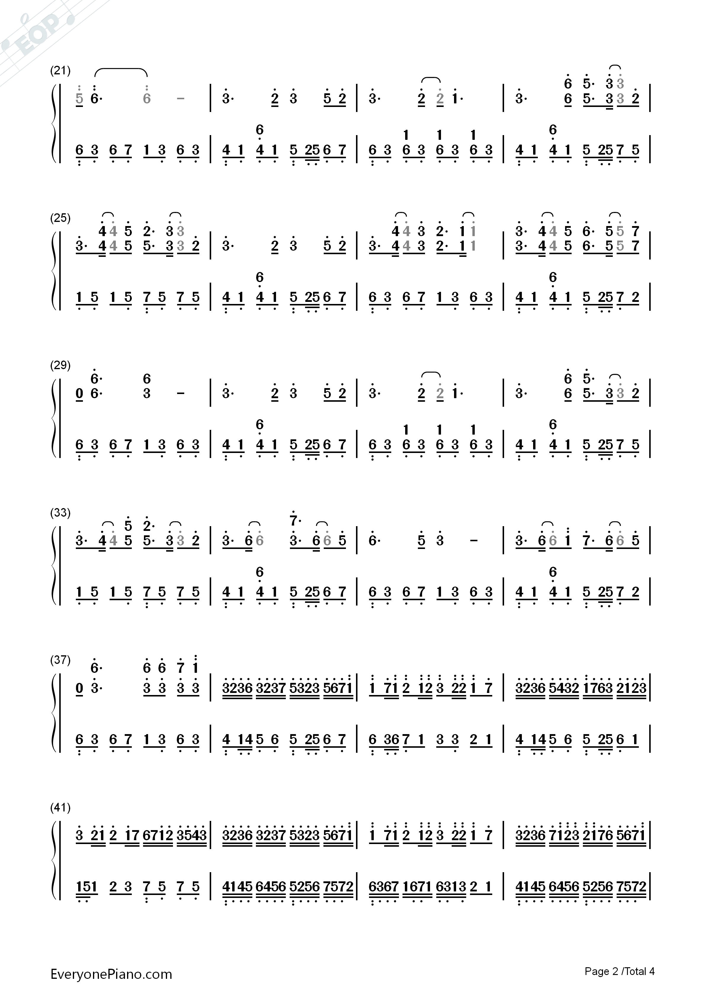 爱情似花钢琴简谱_Sweet_Rain演唱