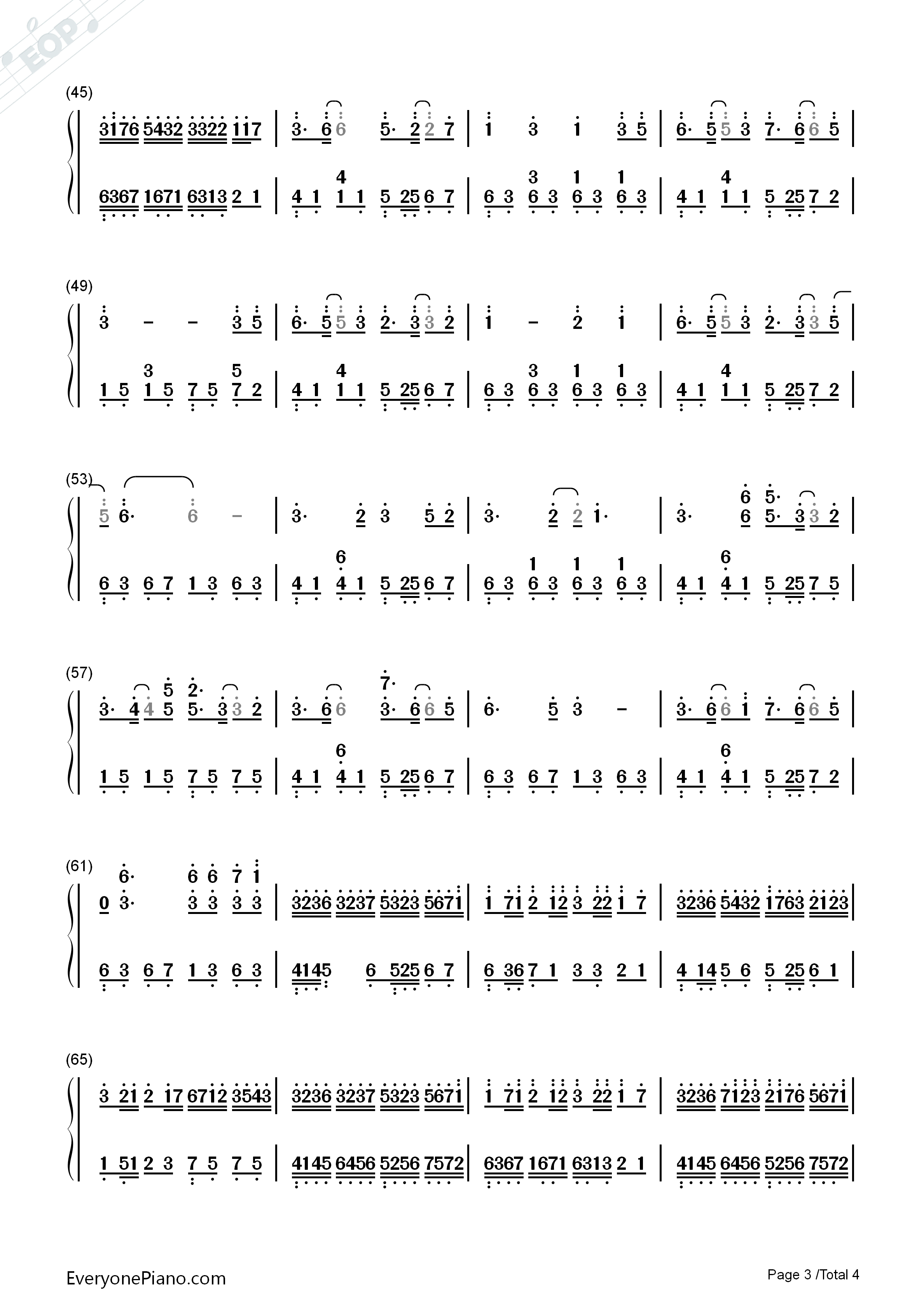 爱情似花钢琴简谱_Sweet_Rain演唱