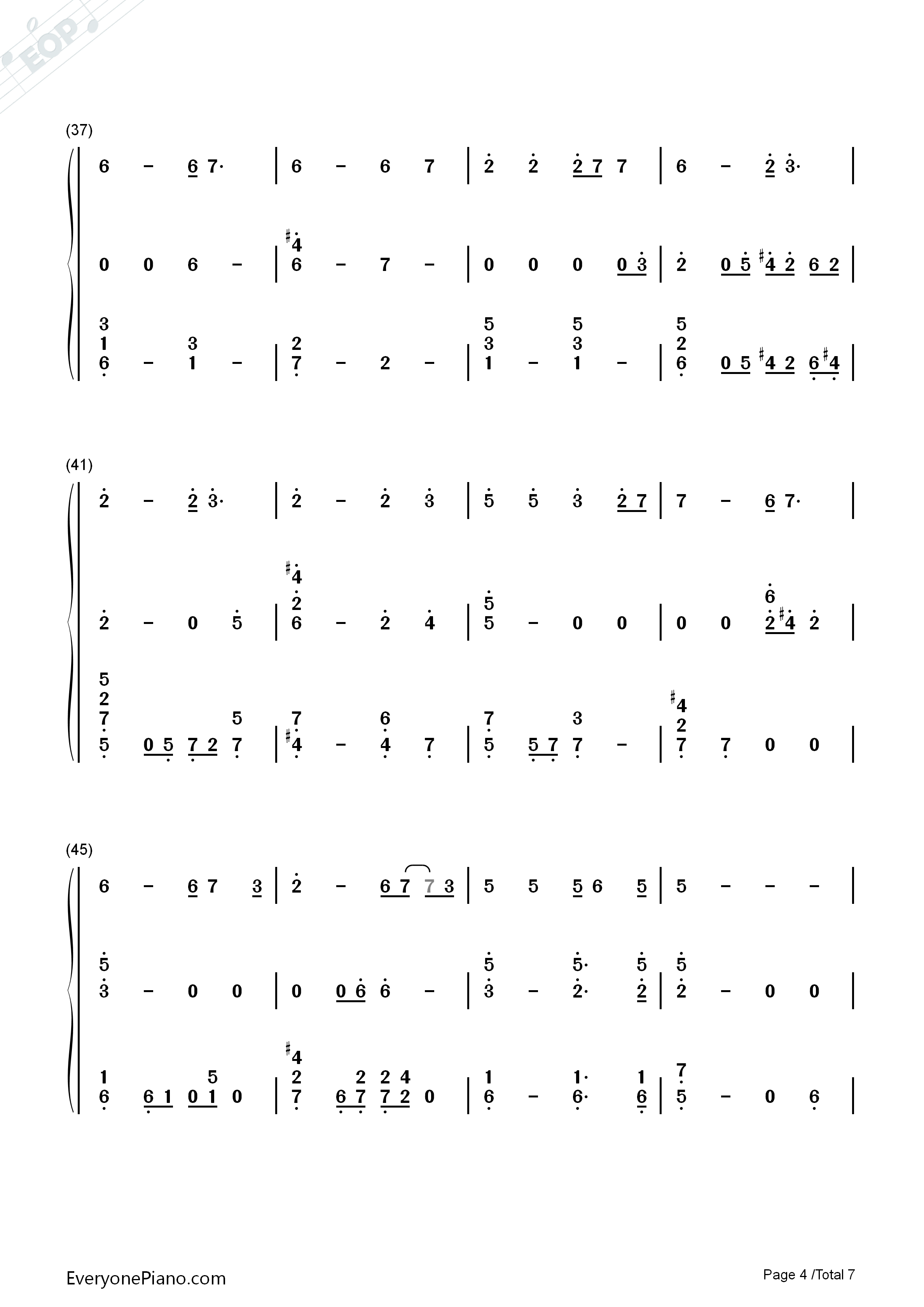 用心良苦钢琴简谱_张宇演唱