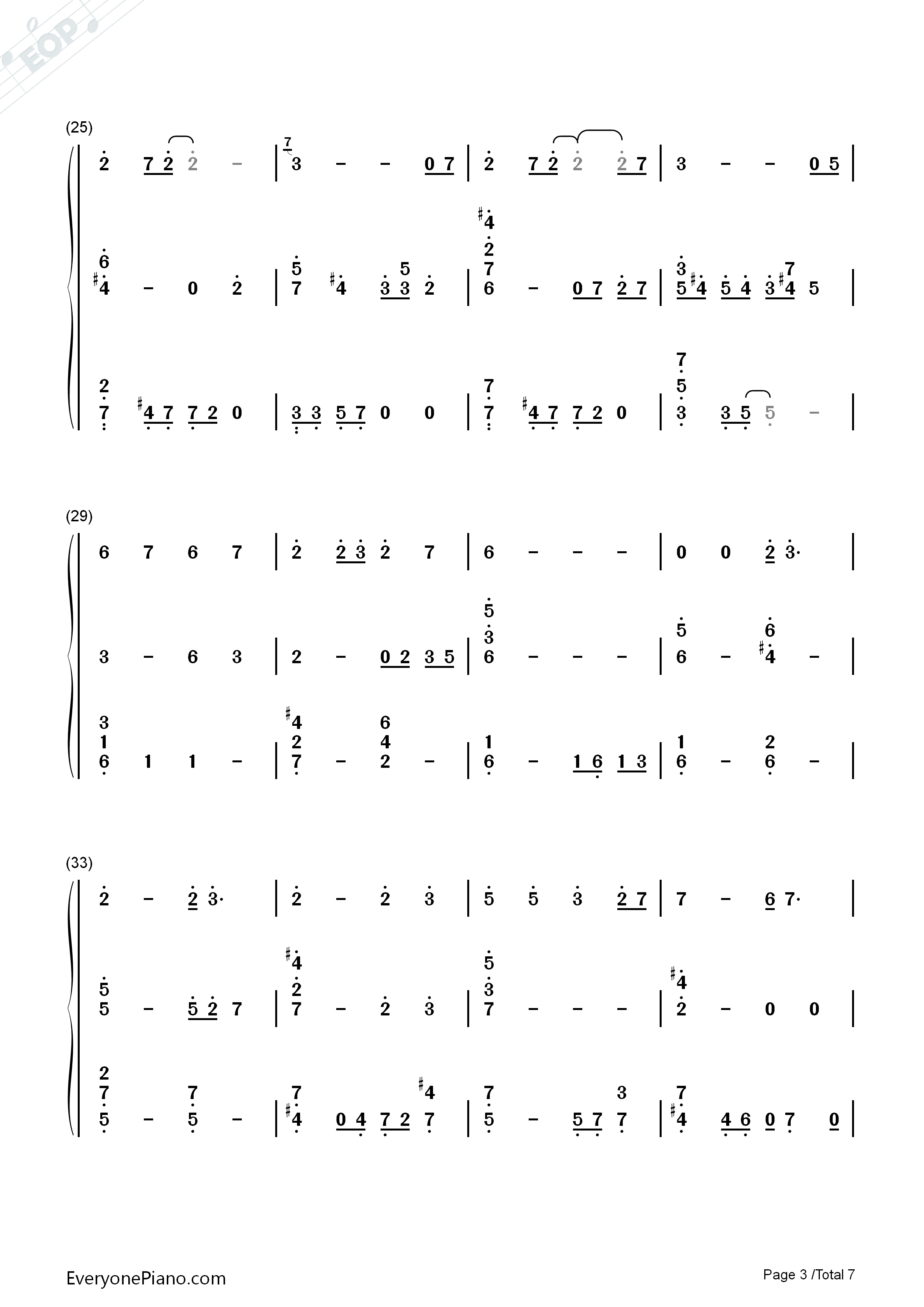 用心良苦钢琴简谱_张宇演唱
