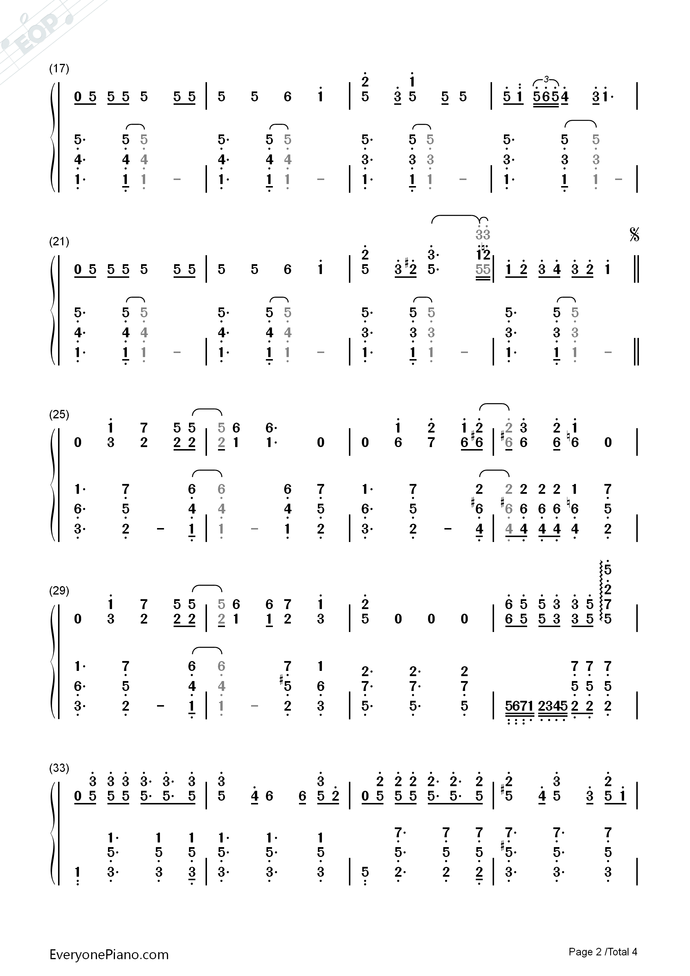 Together钢琴简谱_秋好文惠演唱