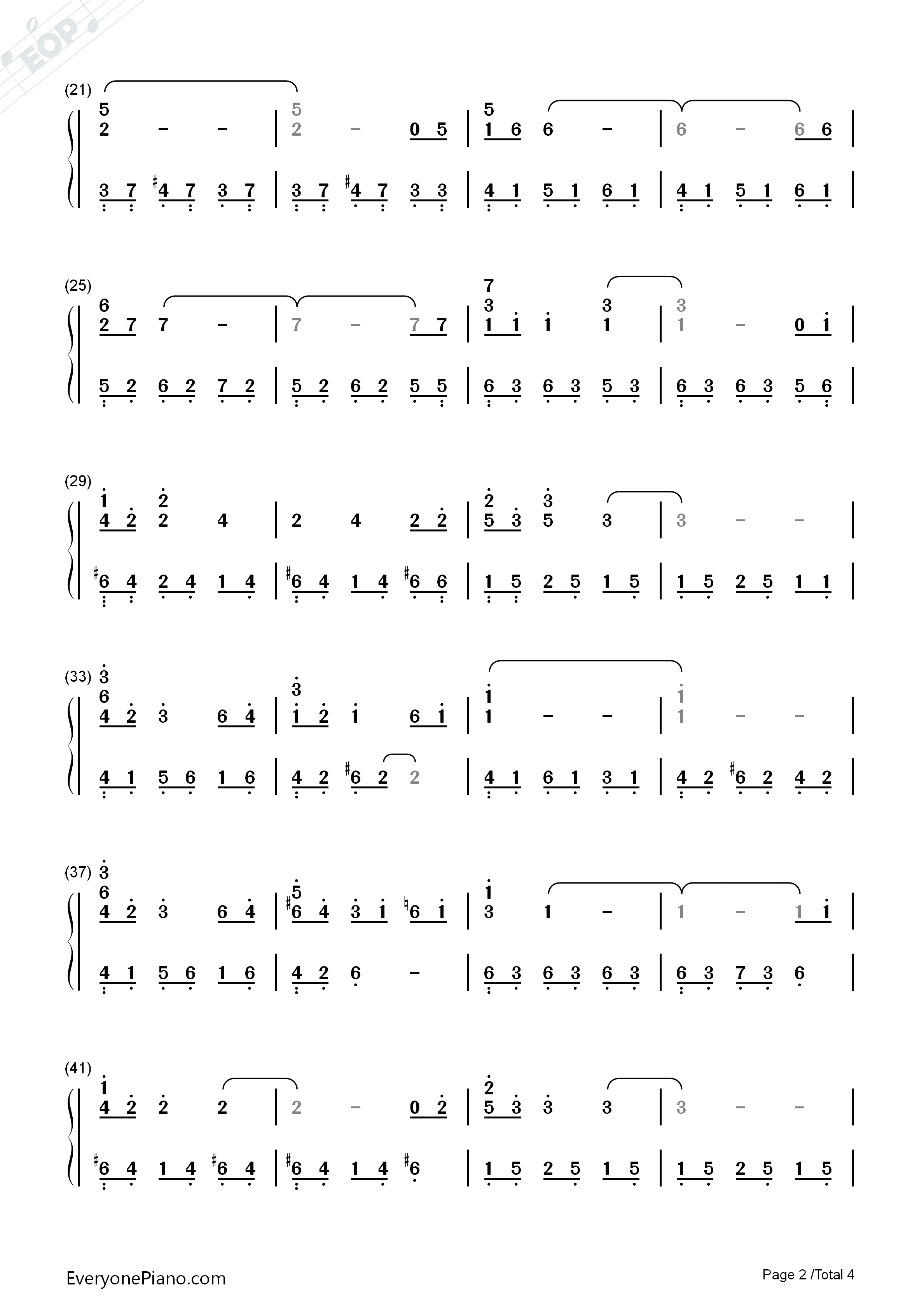 With_the_Wind钢琴简谱_李闰珉演唱