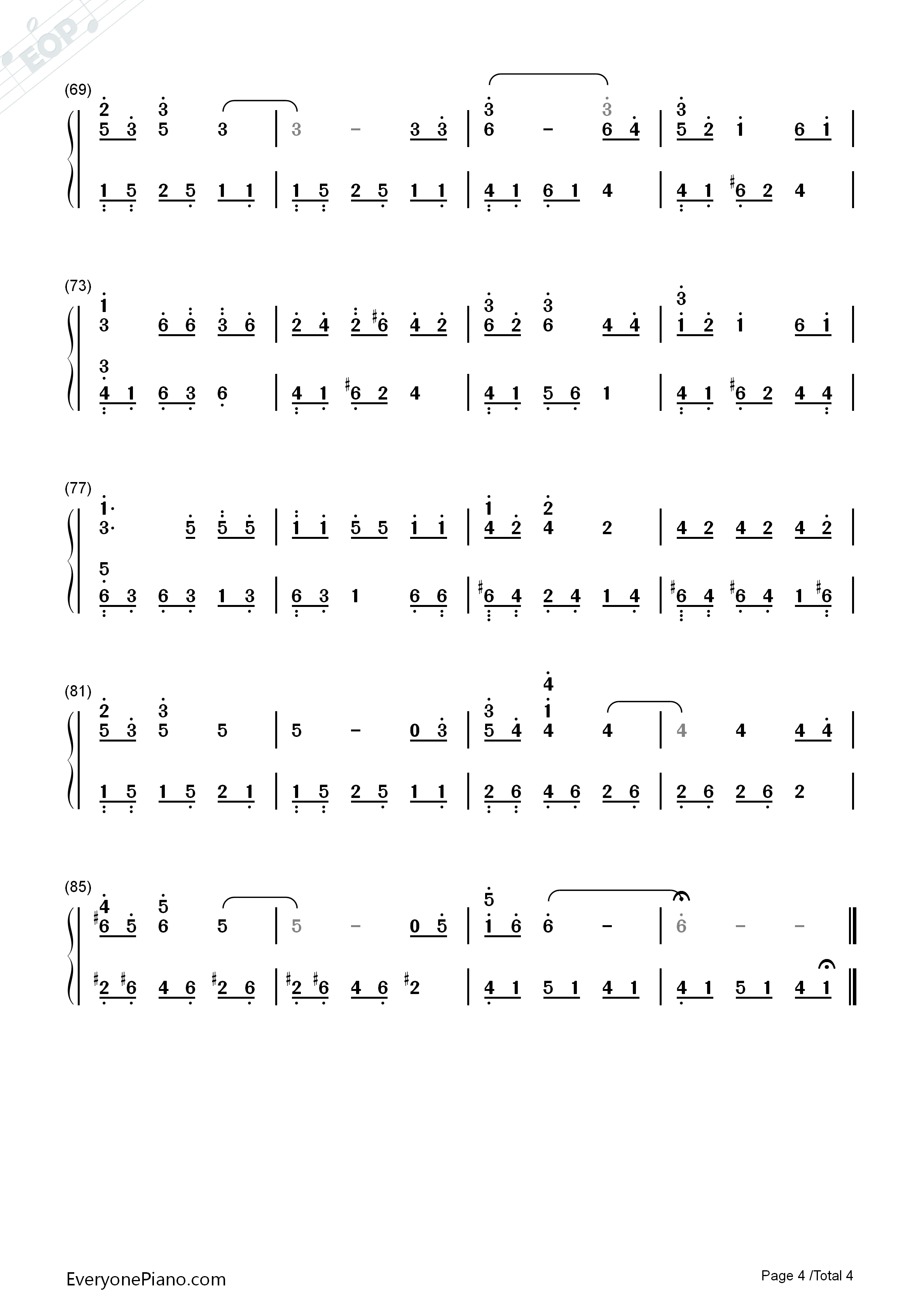 With_the_Wind钢琴简谱_李闰珉演唱