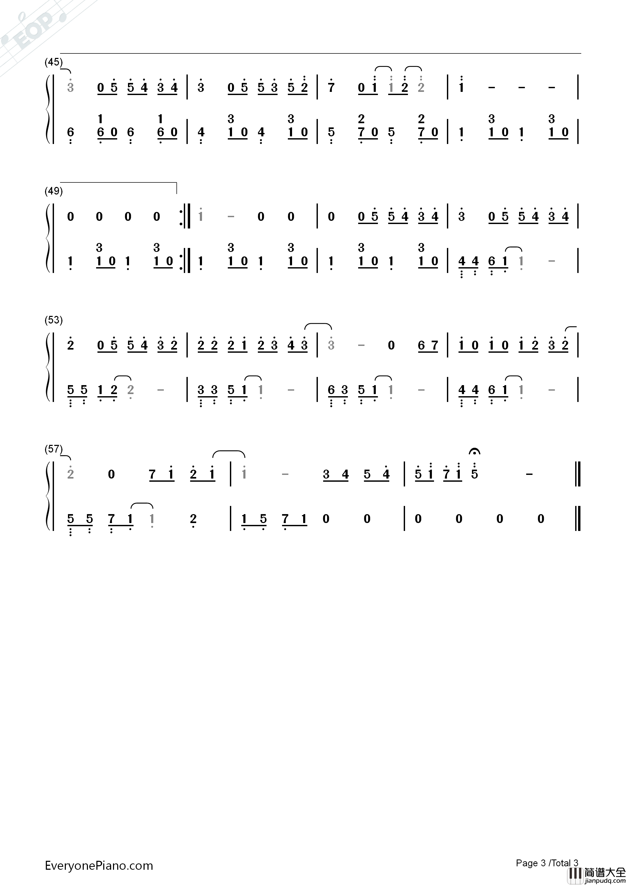 我想我不够好钢琴简谱_单色凌演唱