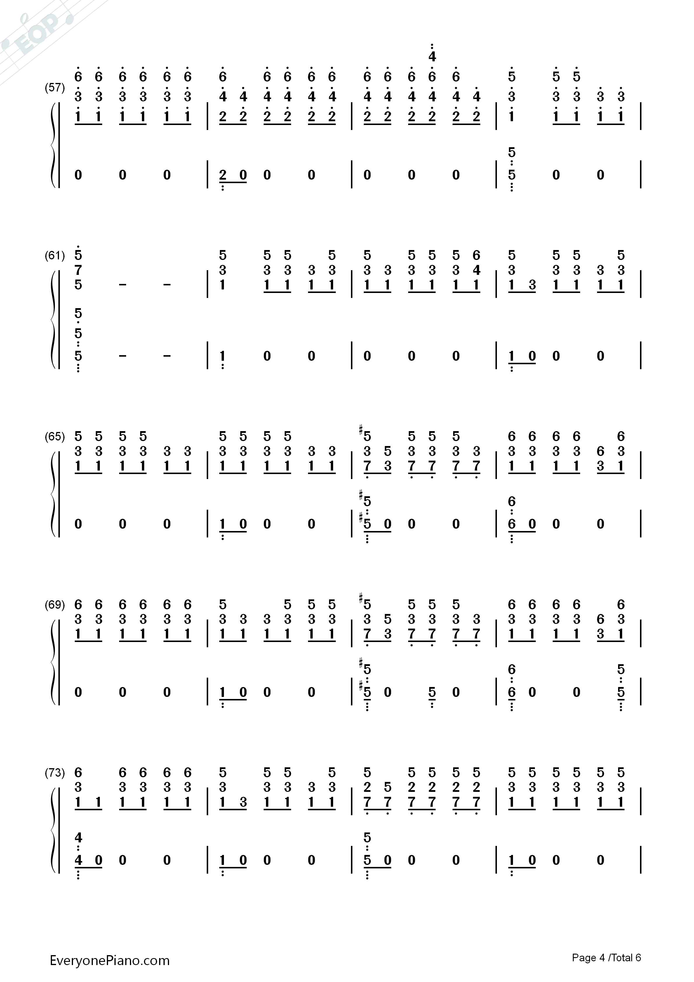 One_Last_Song钢琴简谱_Sam_Smith演唱