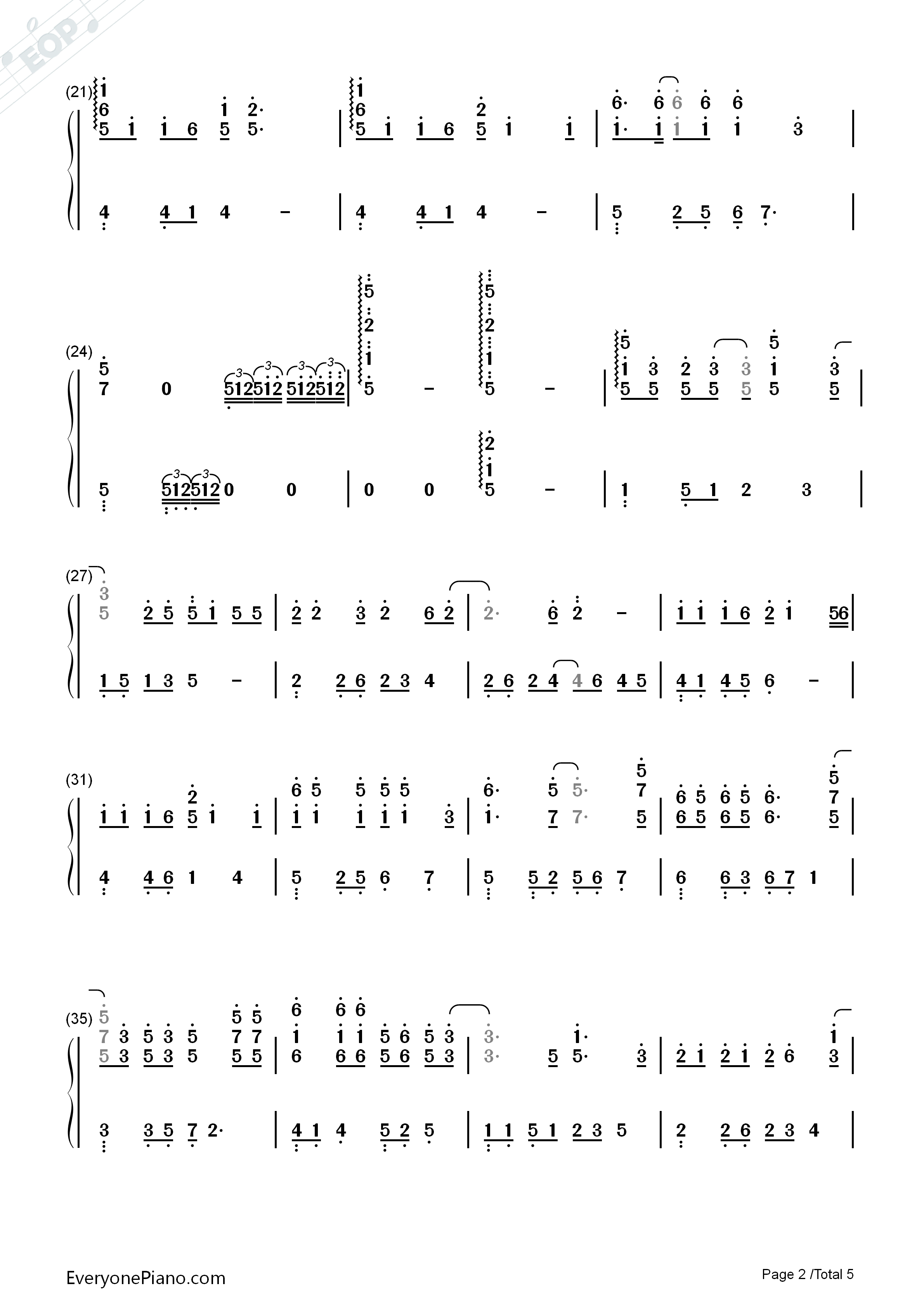 漂洋过海来看你钢琴简谱_刘明湘演唱