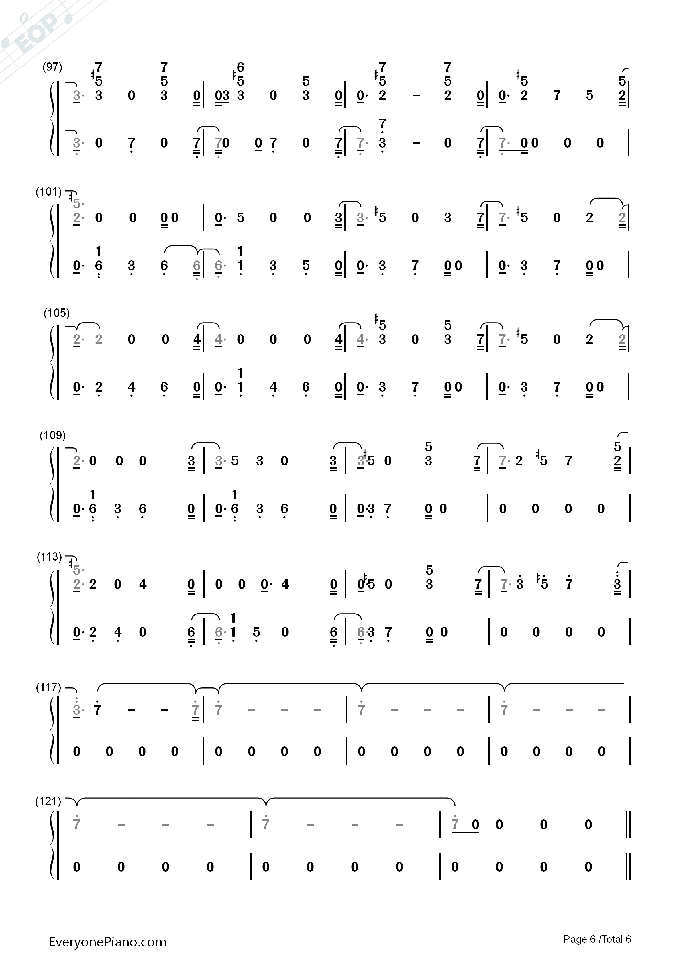 Nothing_Left_for_You钢琴简谱_Sam_Smith演唱