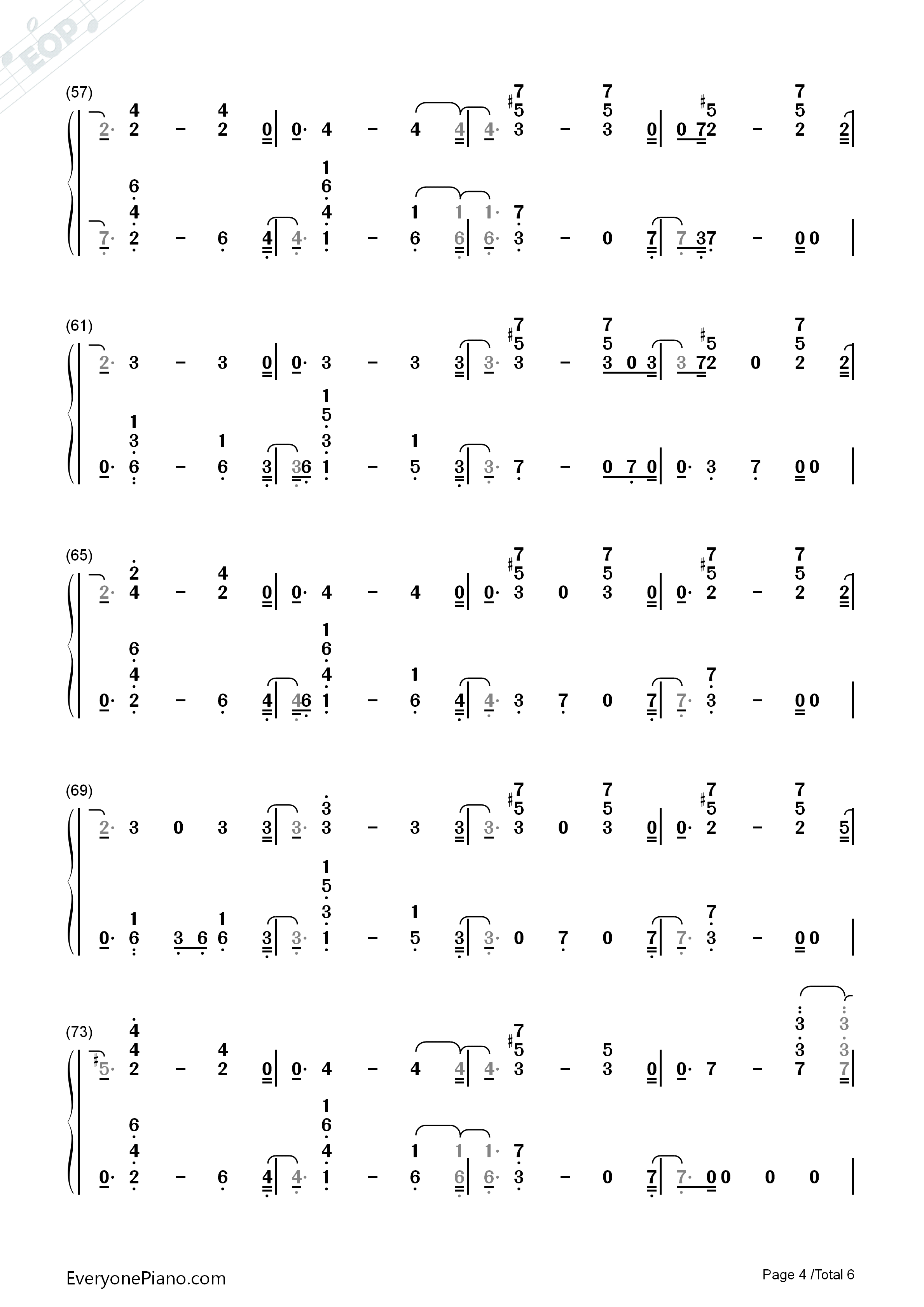 Nothing_Left_for_You钢琴简谱_Sam_Smith演唱