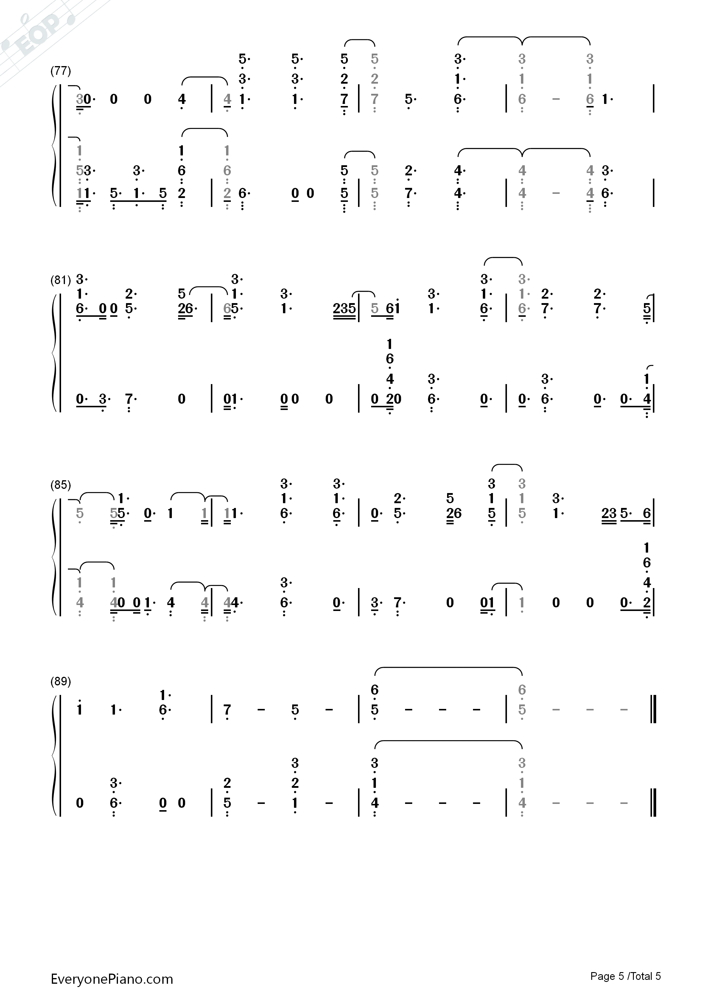 Burning钢琴简谱_Sam_Smith演唱