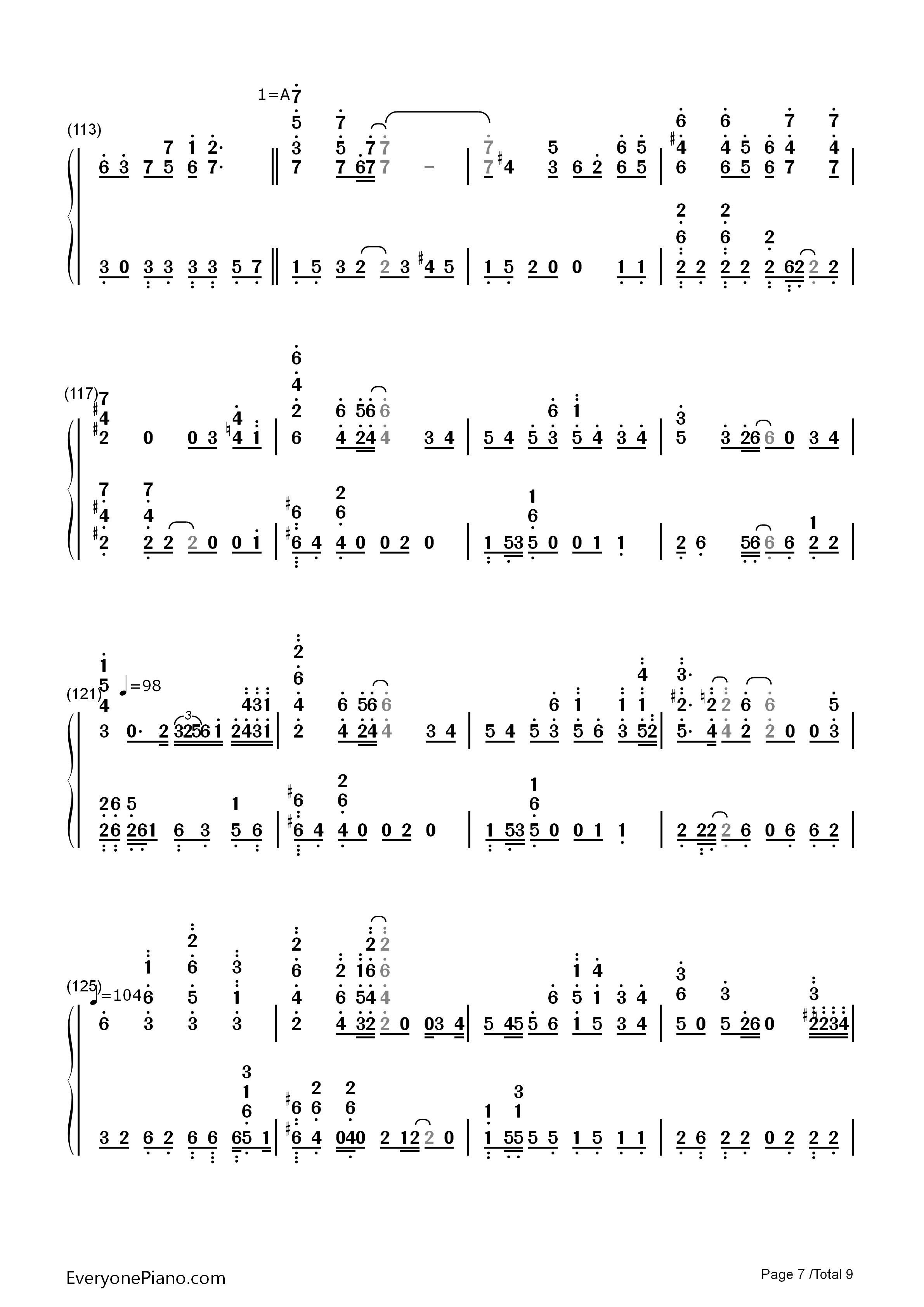 鸟之诗钢琴简谱_Lia演唱