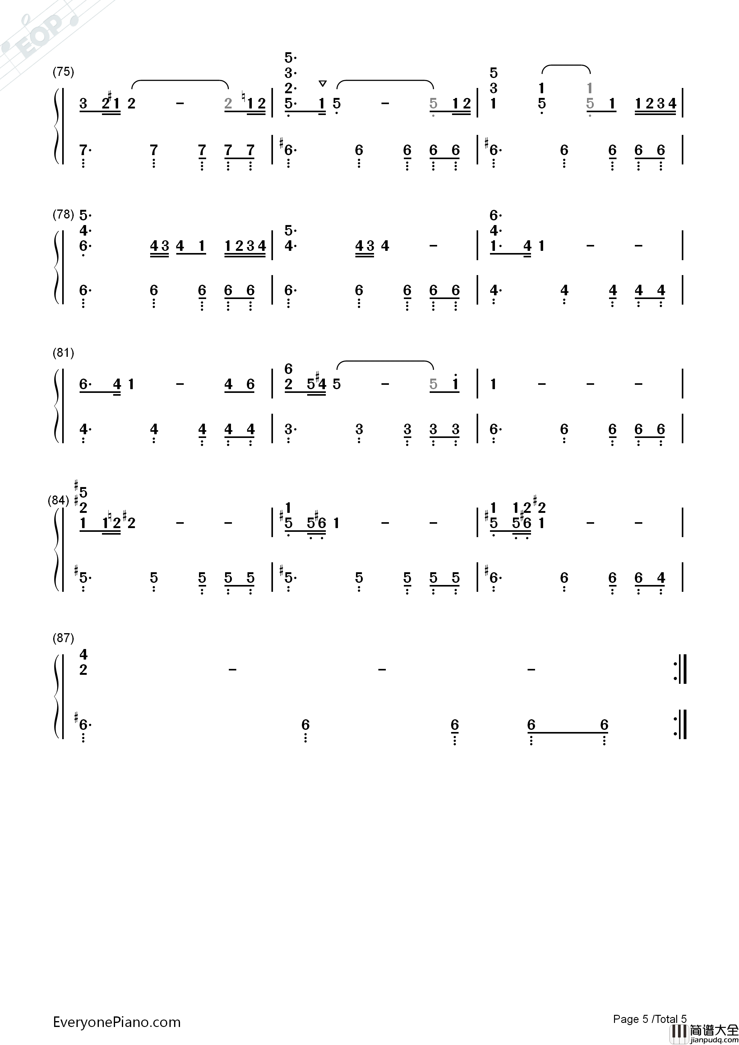 Ocean钢琴简谱_永田権太演唱