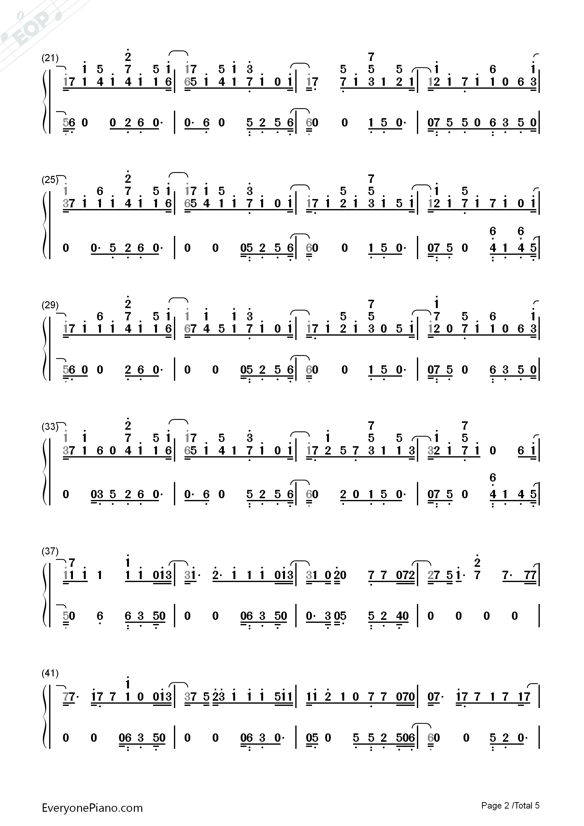 Anywhere钢琴简谱_Rita_Ora演唱