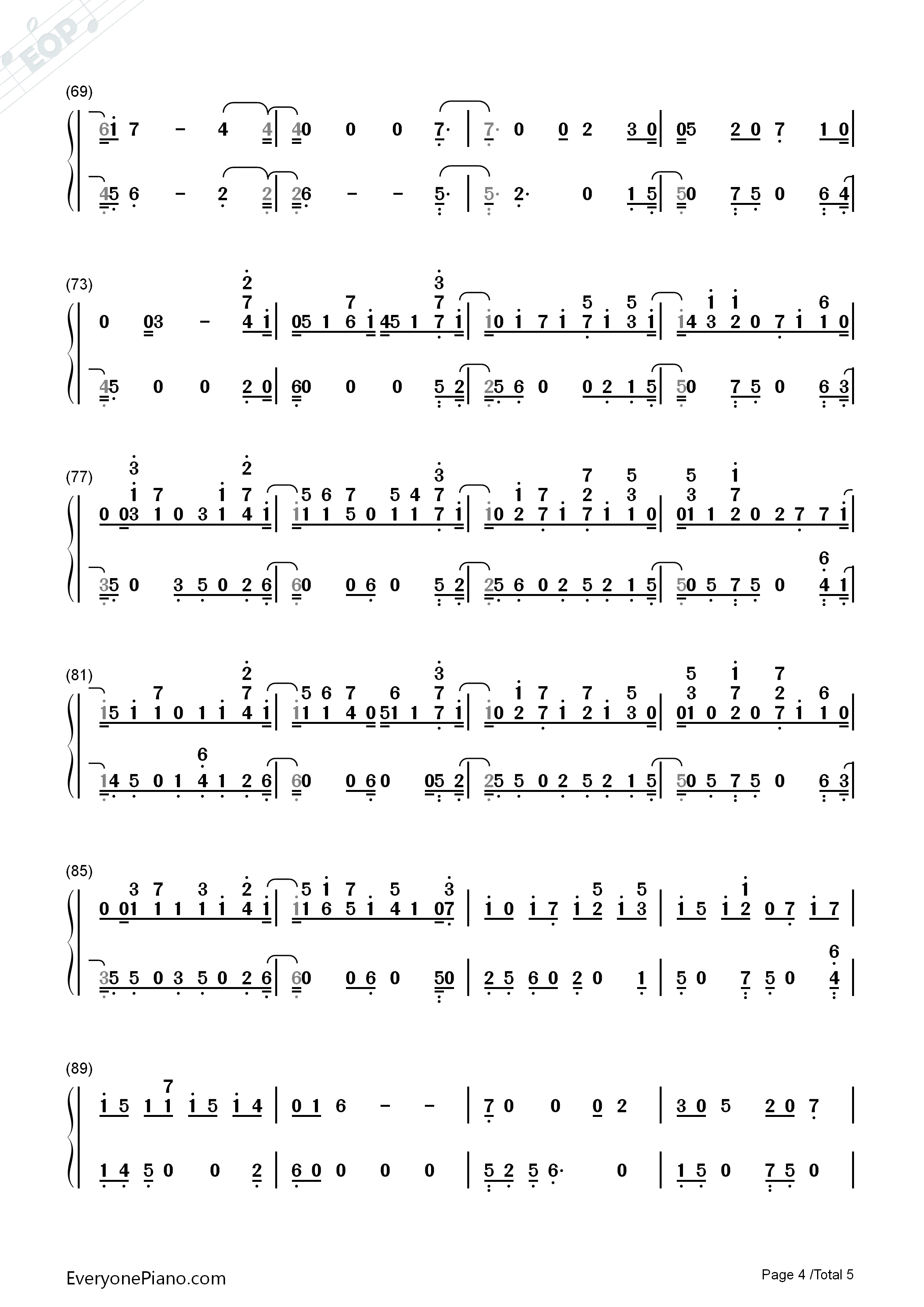 Anywhere钢琴简谱_Rita_Ora演唱