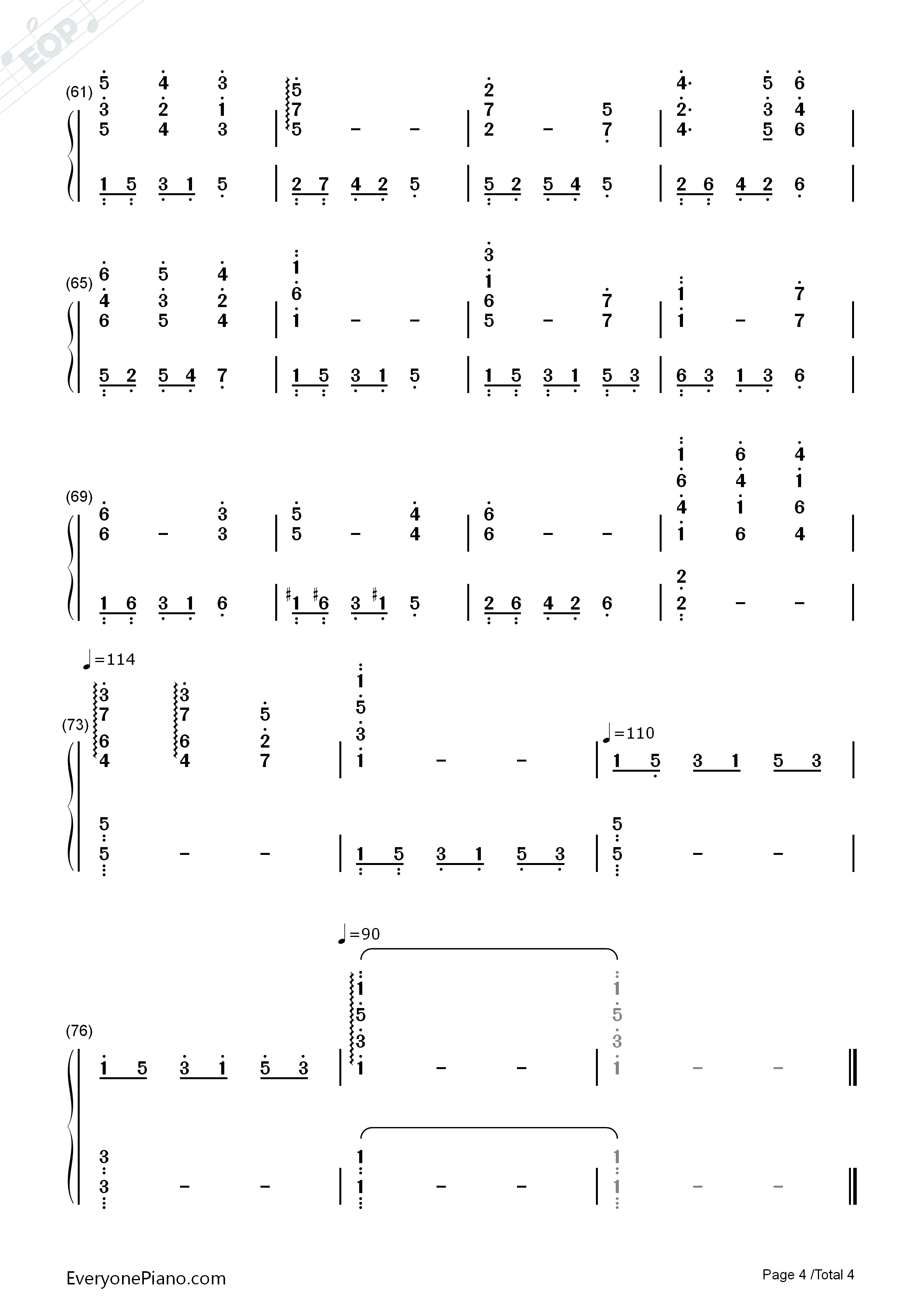棉花国的星星钢琴简谱_克莱德曼演唱