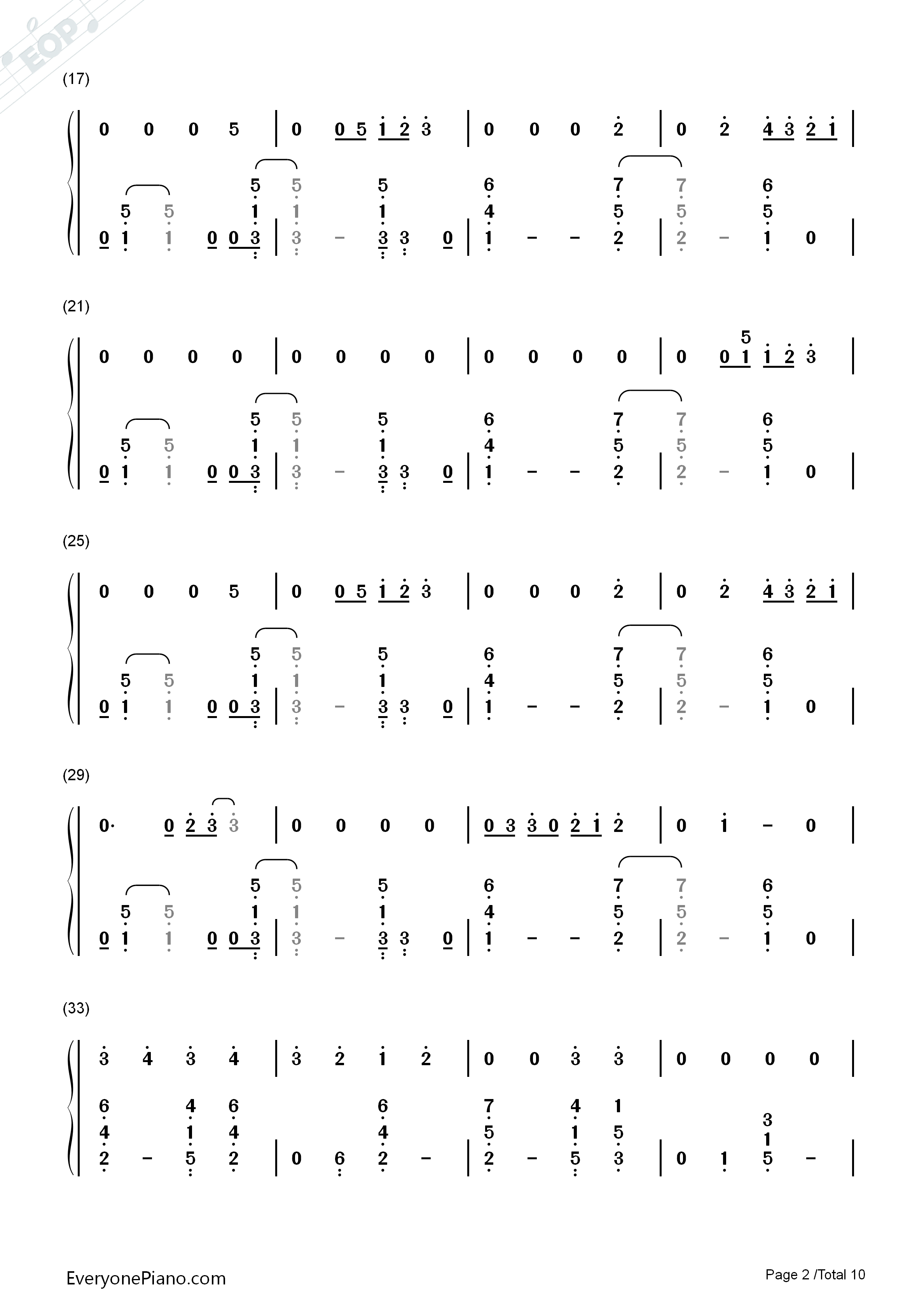 Thinking_Out_Loud钢琴简谱_Ed_Sheeran演唱