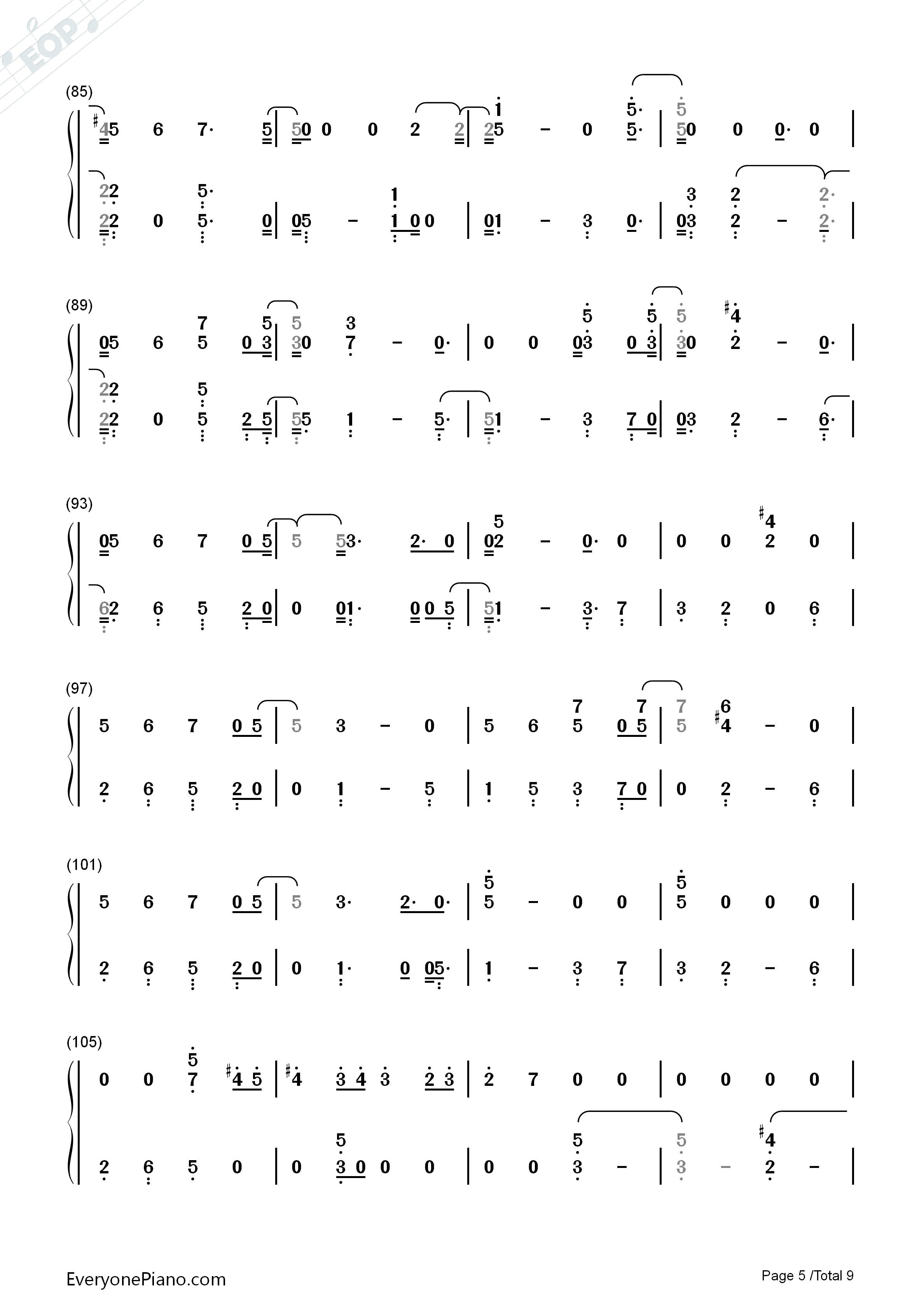 Can_You_See钢琴简谱_Fifth_Harmony演唱