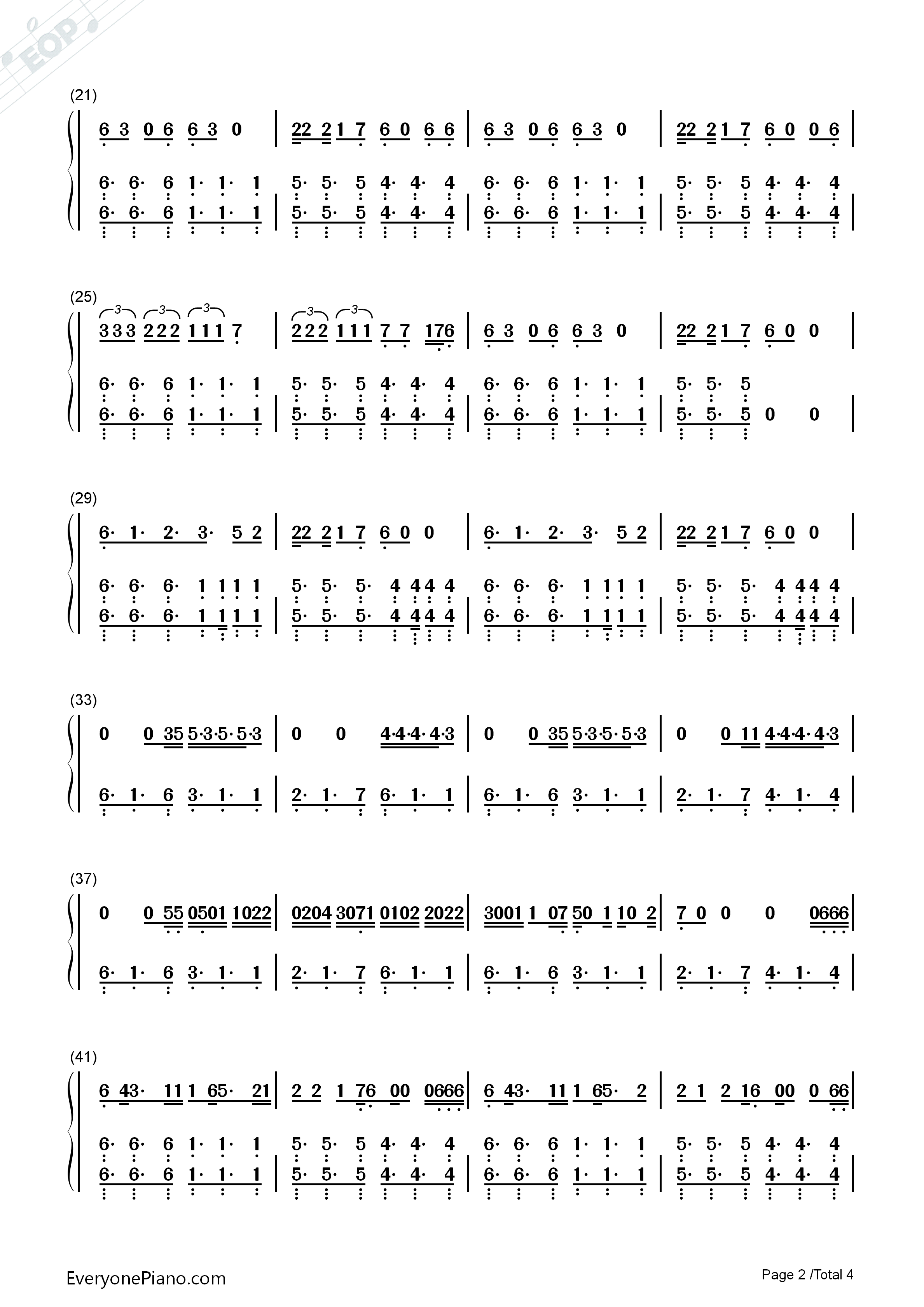 Ciao_Adios钢琴简谱_Anne_Marie演唱