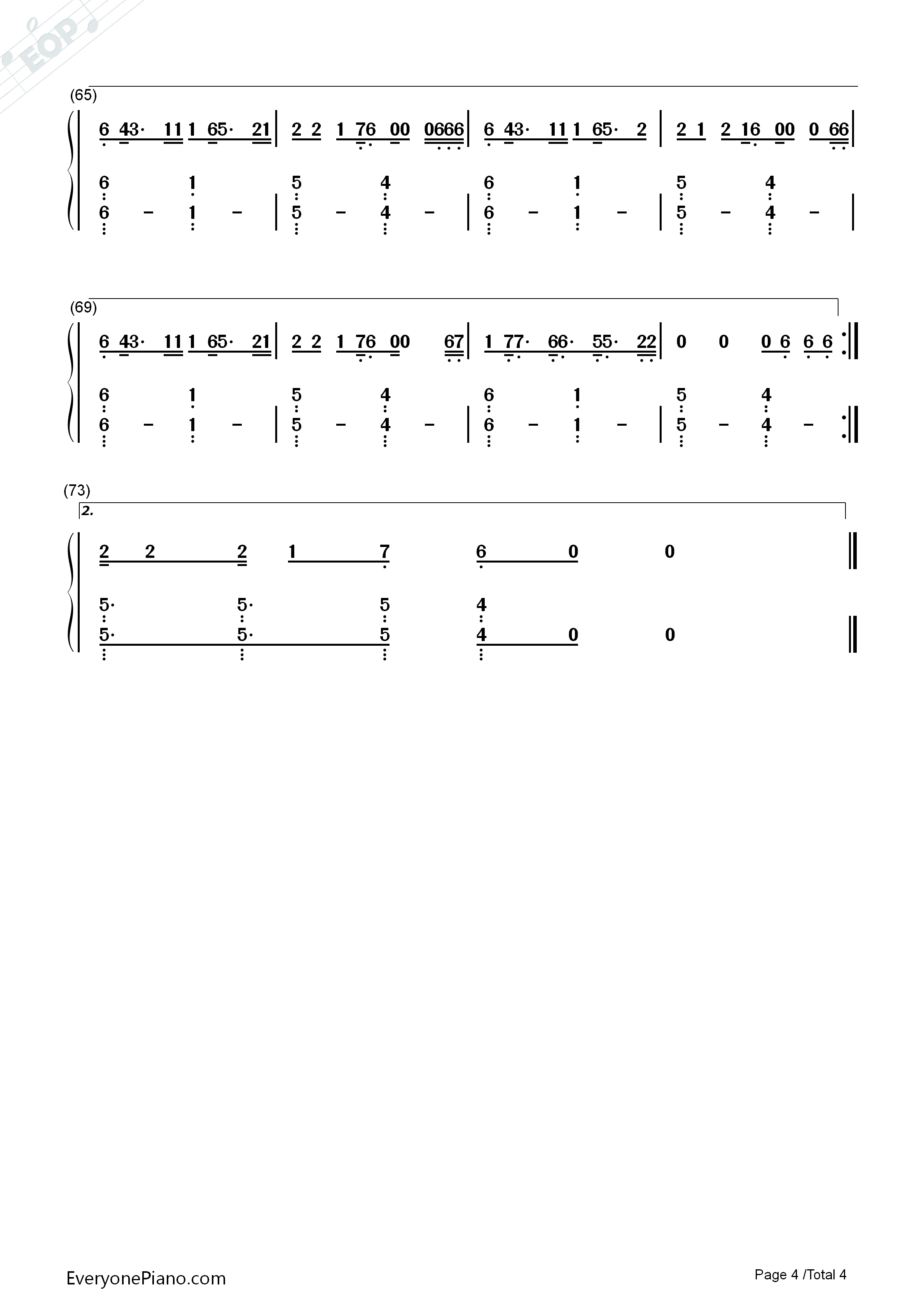 Ciao_Adios钢琴简谱_Anne_Marie演唱