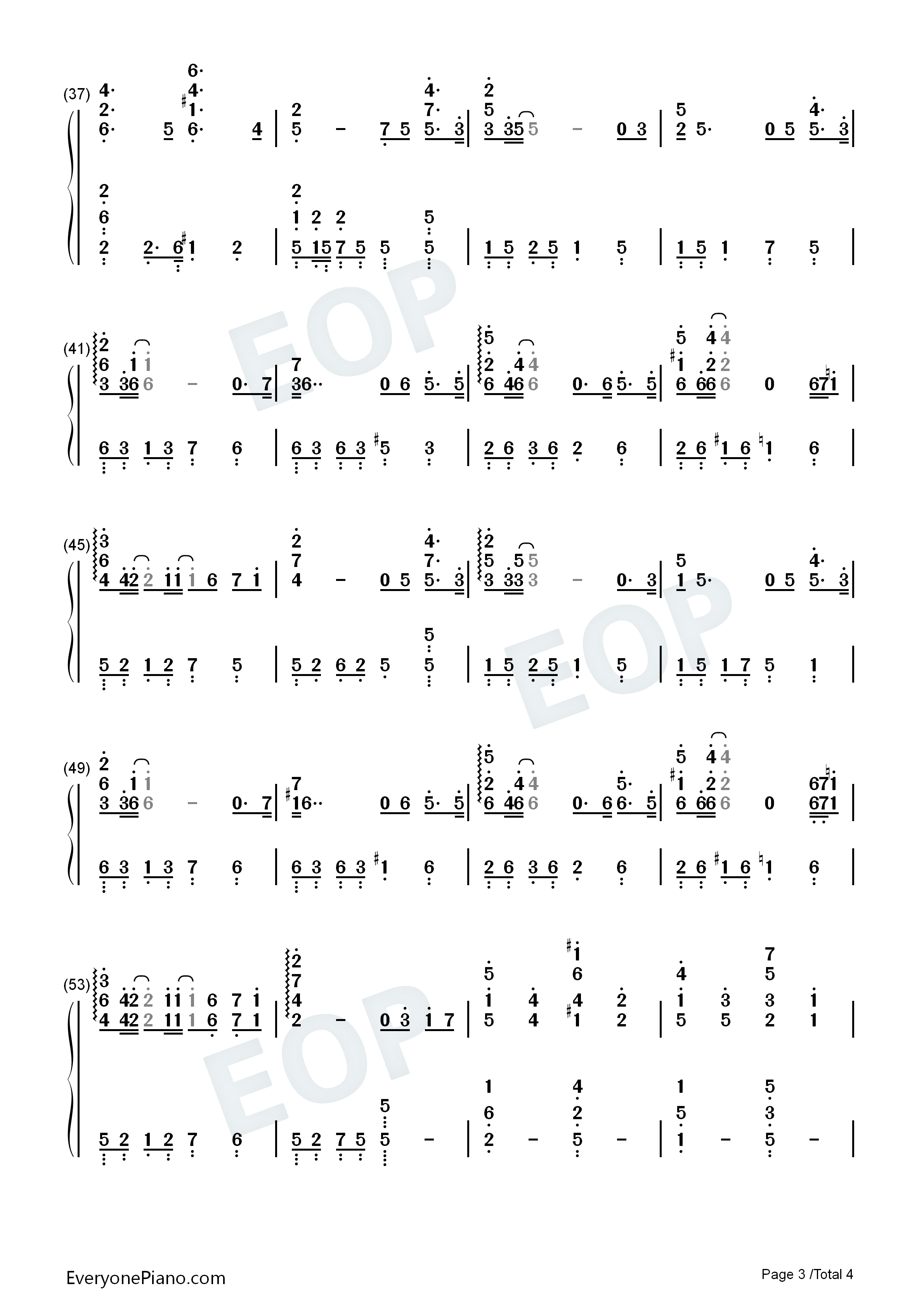 My_Destiny钢琴简谱_Lyn演唱