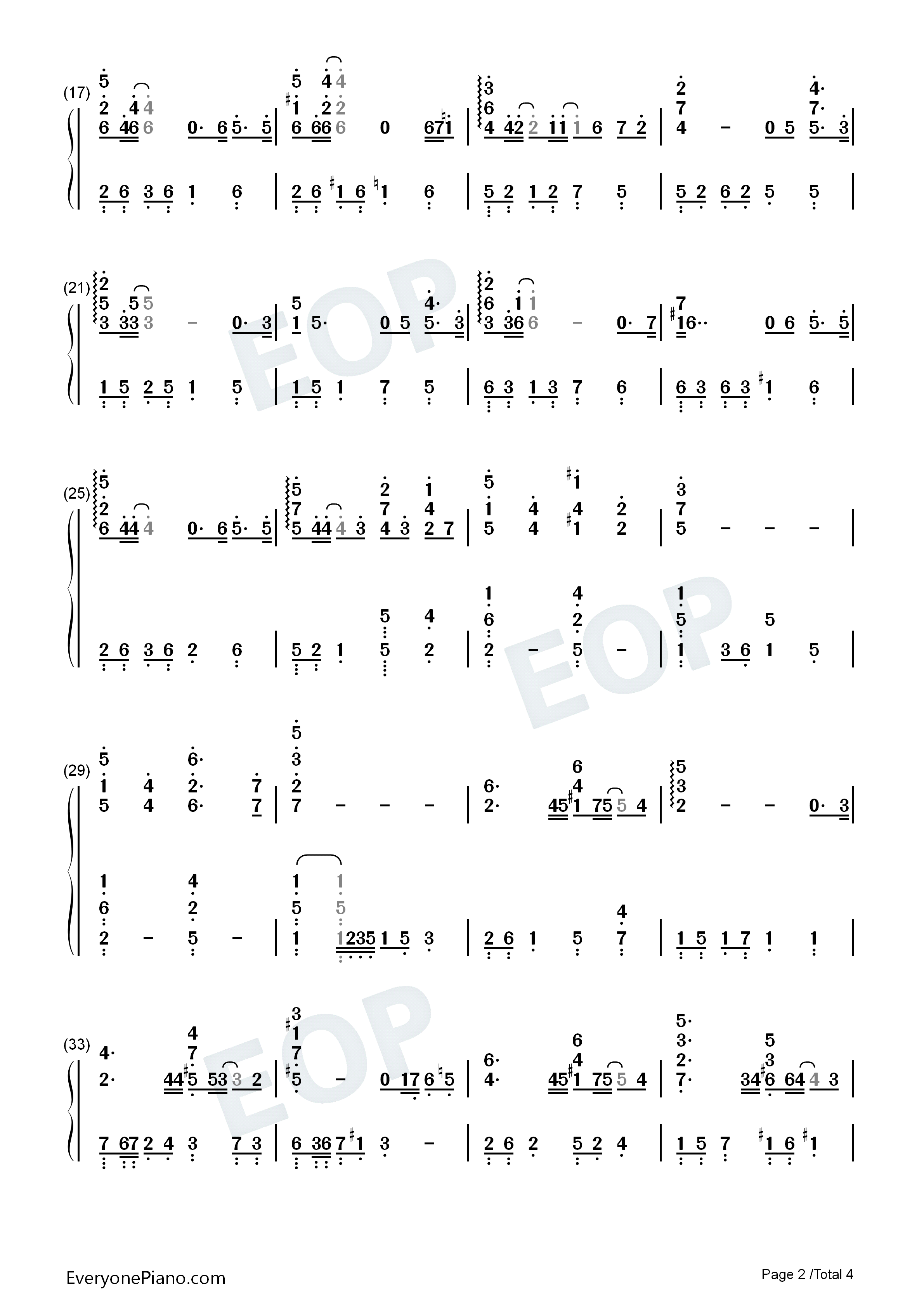 My_Destiny钢琴简谱_Lyn演唱