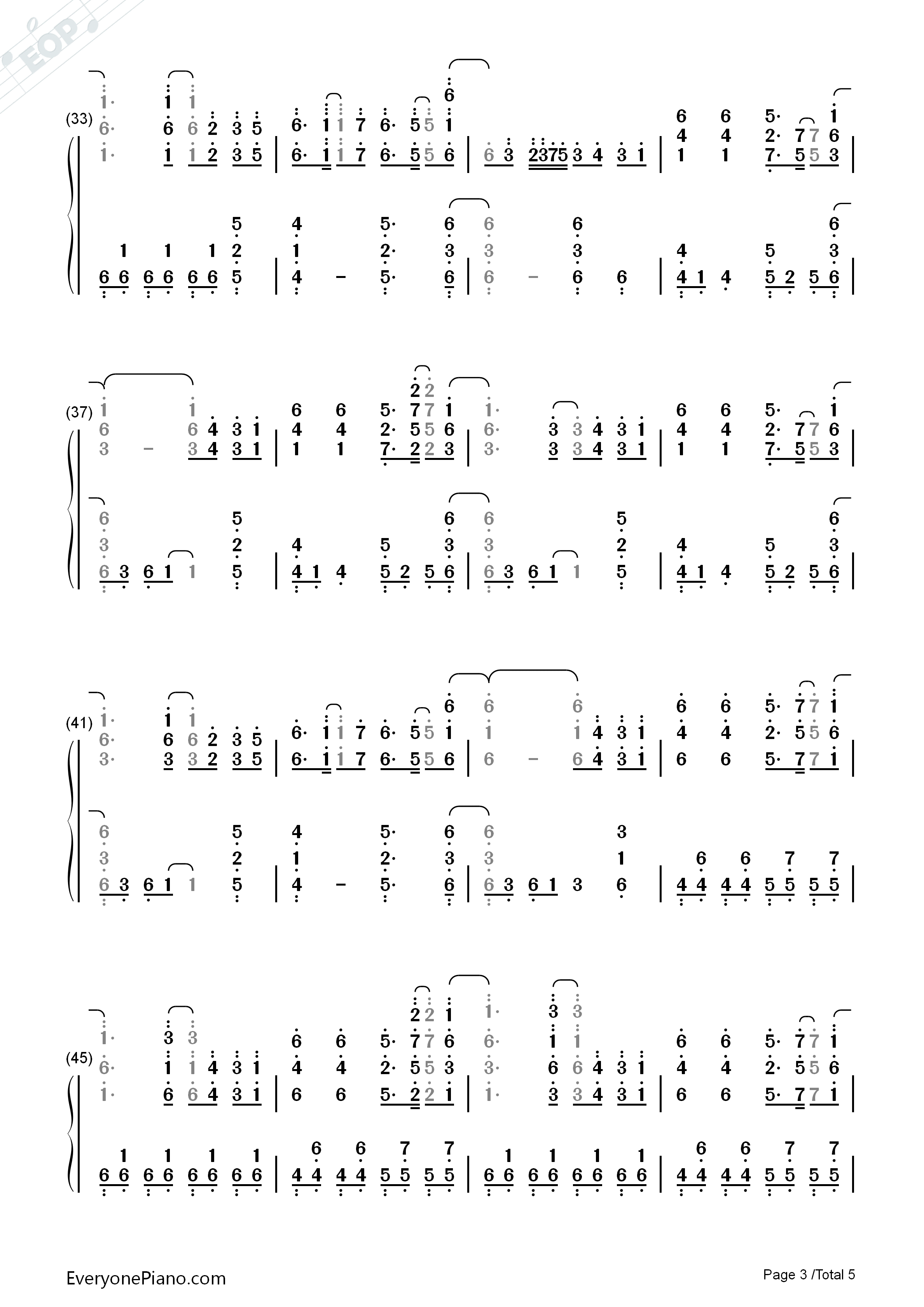 紅楼_～_Eastern_Dream钢琴简谱_东方Project演唱