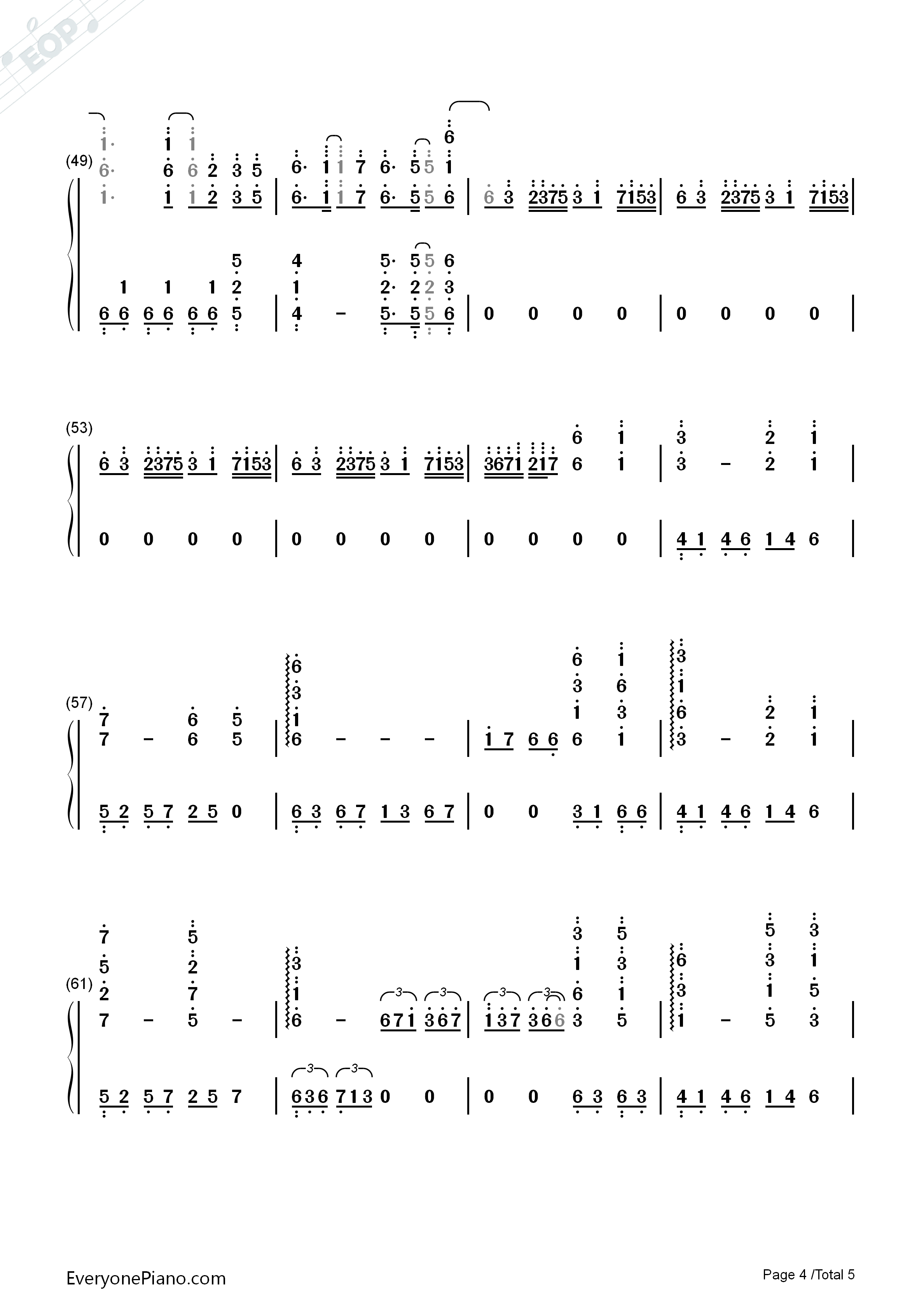 紅楼_～_Eastern_Dream钢琴简谱_东方Project演唱