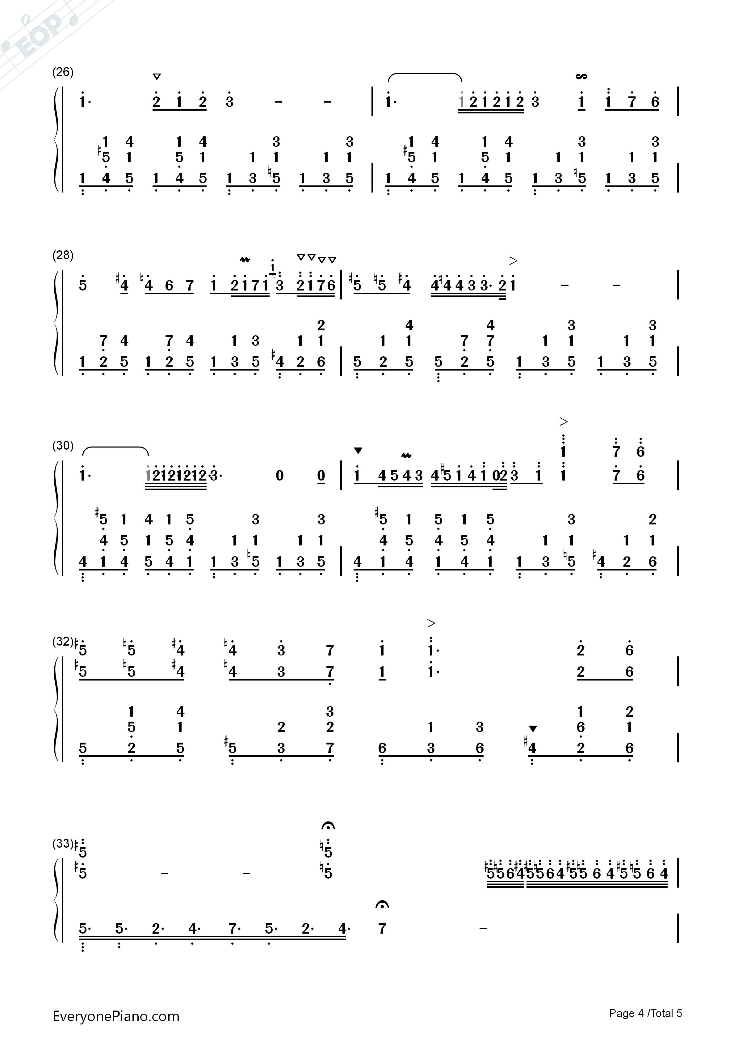 降E大调夜曲钢琴简谱_肖邦演唱
