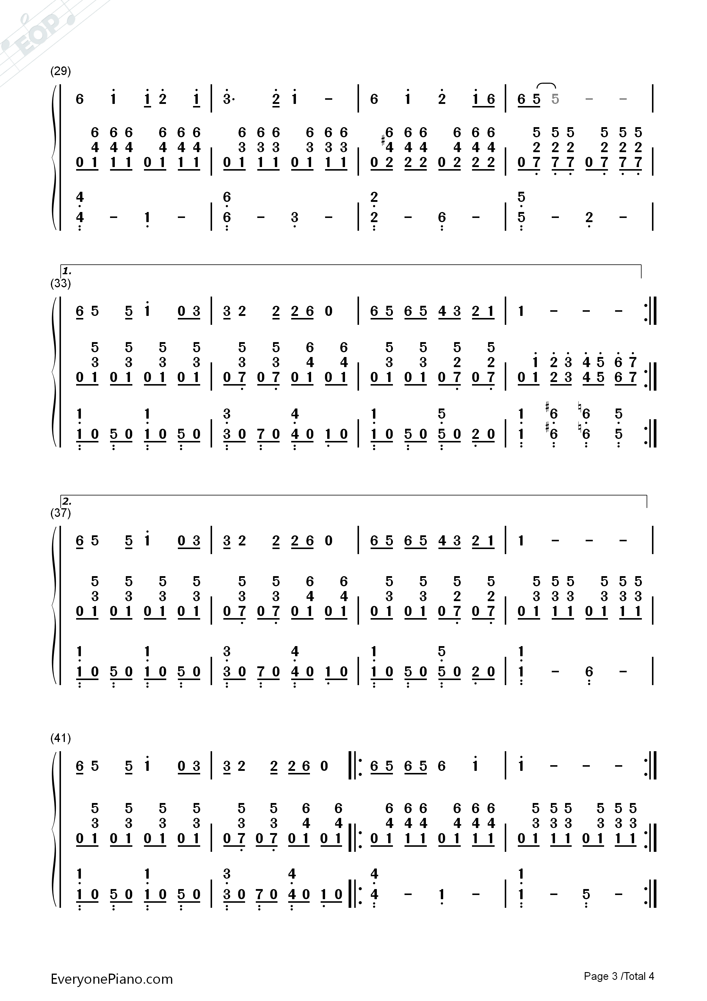 二十年后再相会钢琴简谱_谷建芬演唱