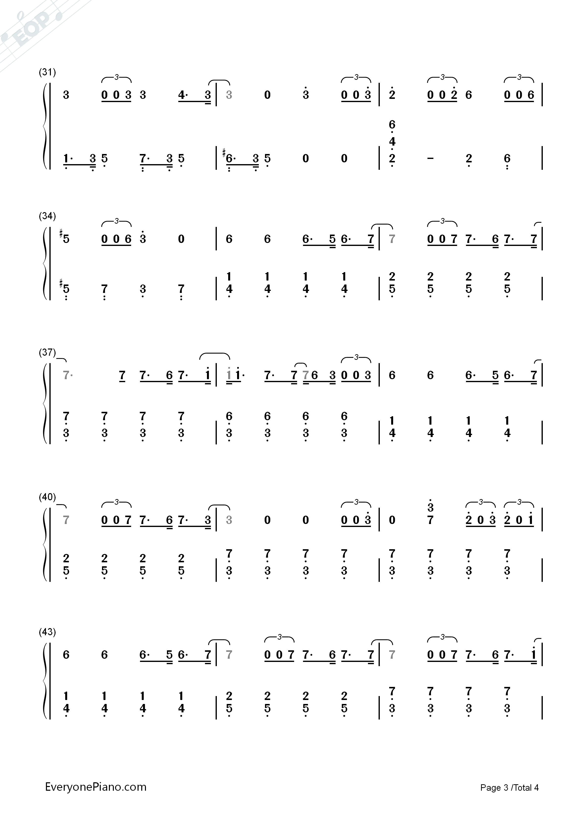 City_of_Stars钢琴简谱_Ryan_Gosling_Emma_Stone演唱