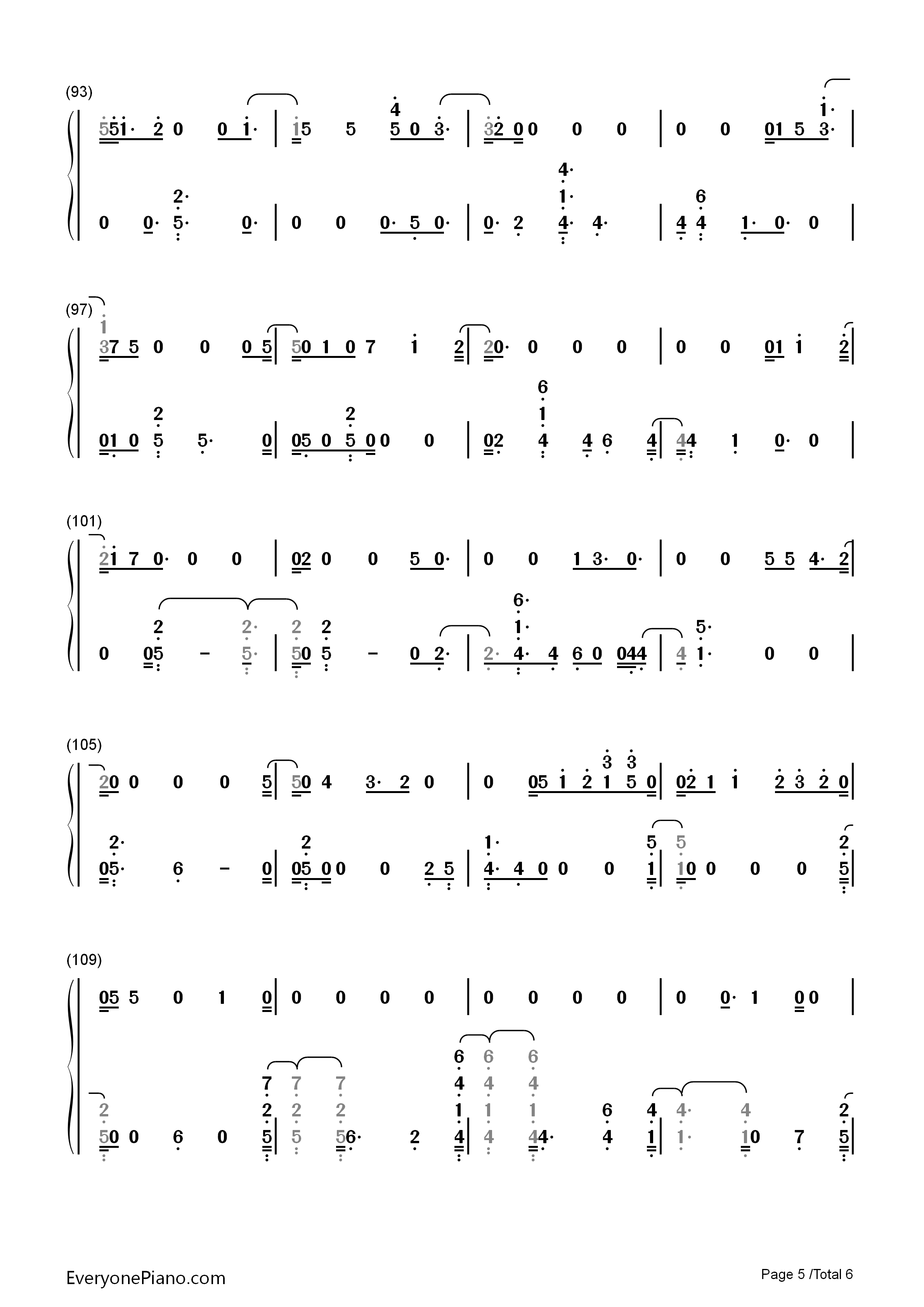 Power钢琴简谱_EXO演唱