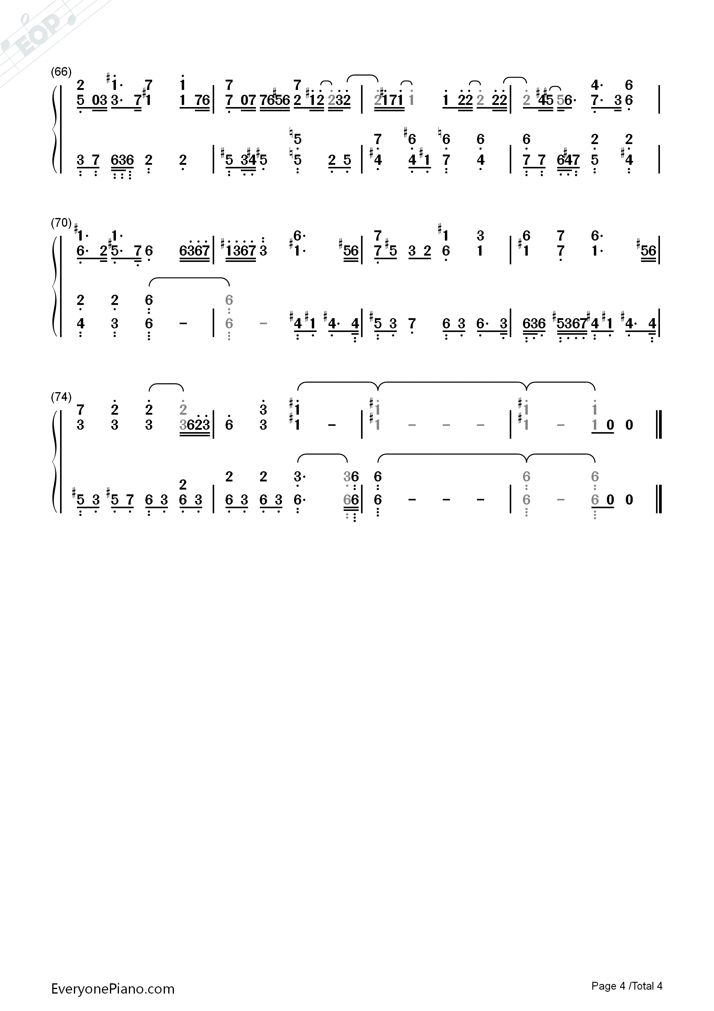 Endless_Story钢琴简谱_伊藤由奈演唱