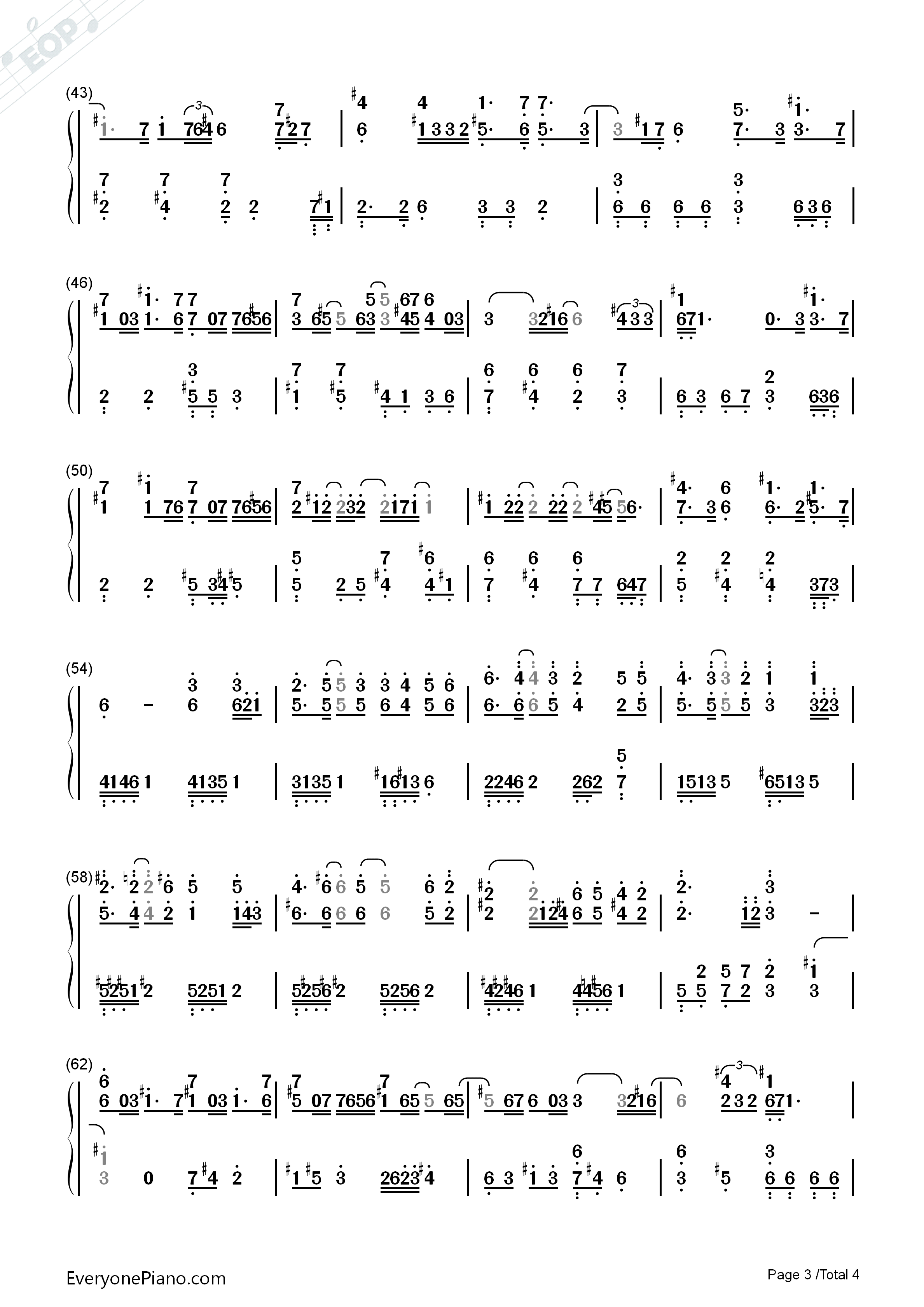 Endless_Story钢琴简谱_伊藤由奈演唱