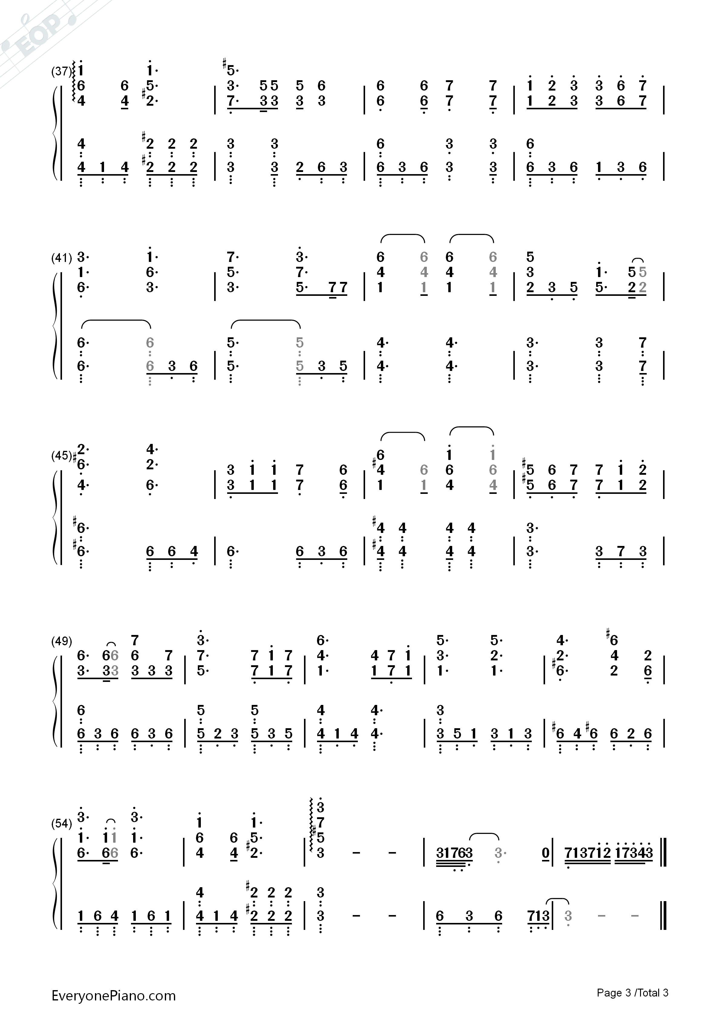 _慢慢_钢琴简谱_王乃恩__张学友演唱