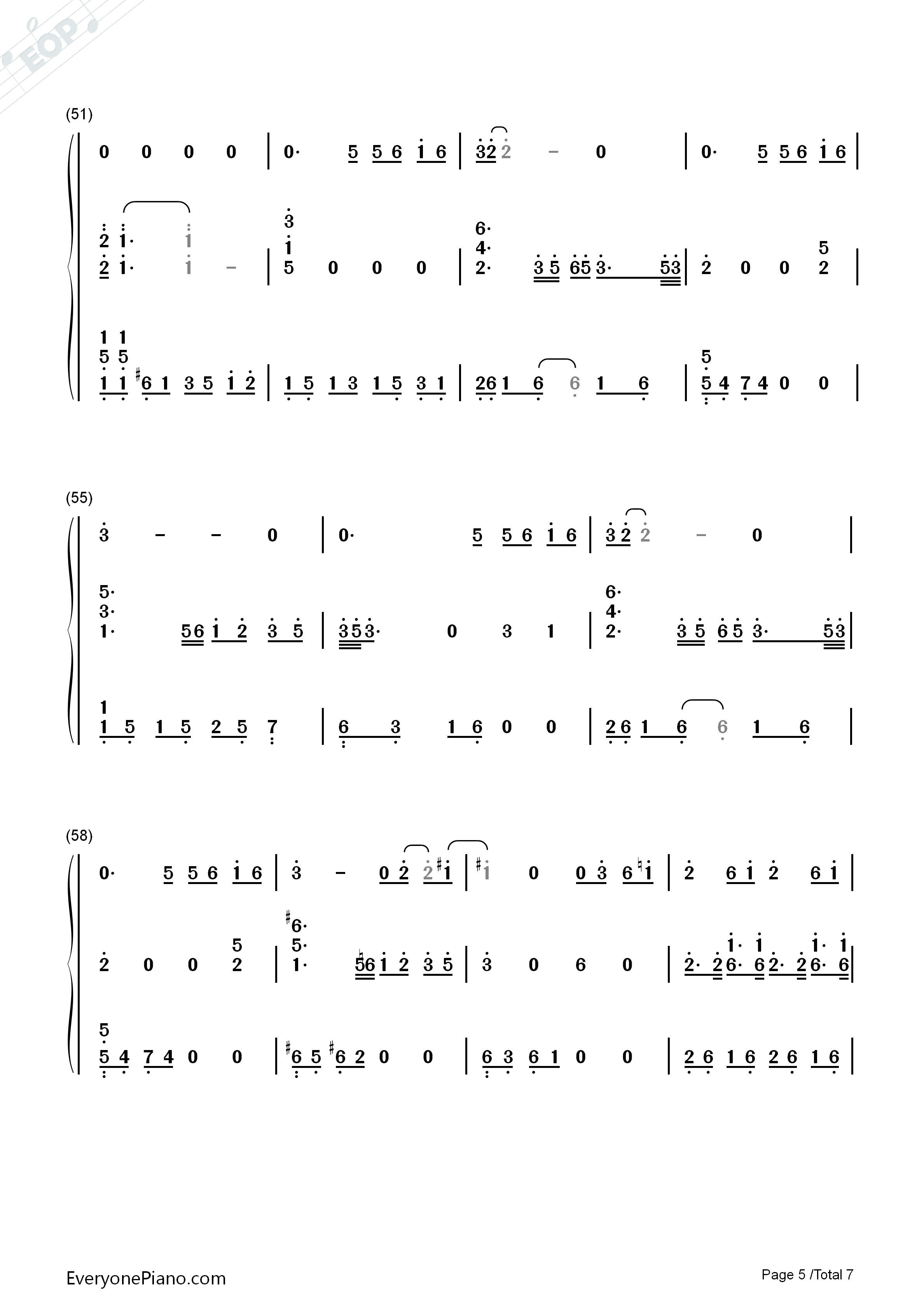 雨下一整晚钢琴简谱_周杰伦演唱