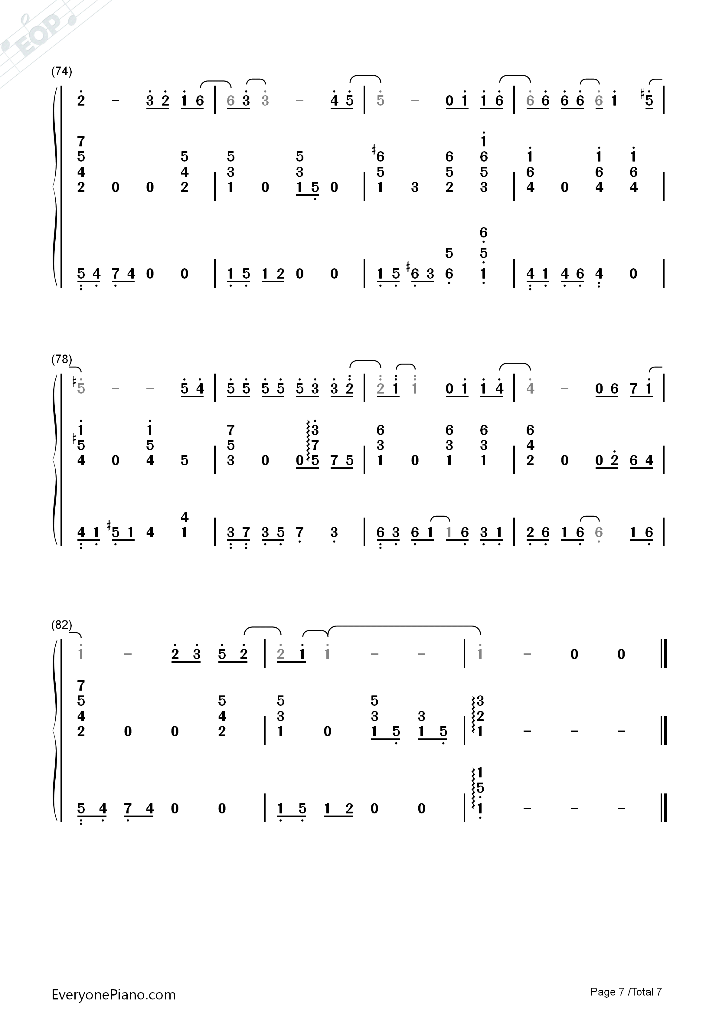 雨下一整晚钢琴简谱_周杰伦演唱