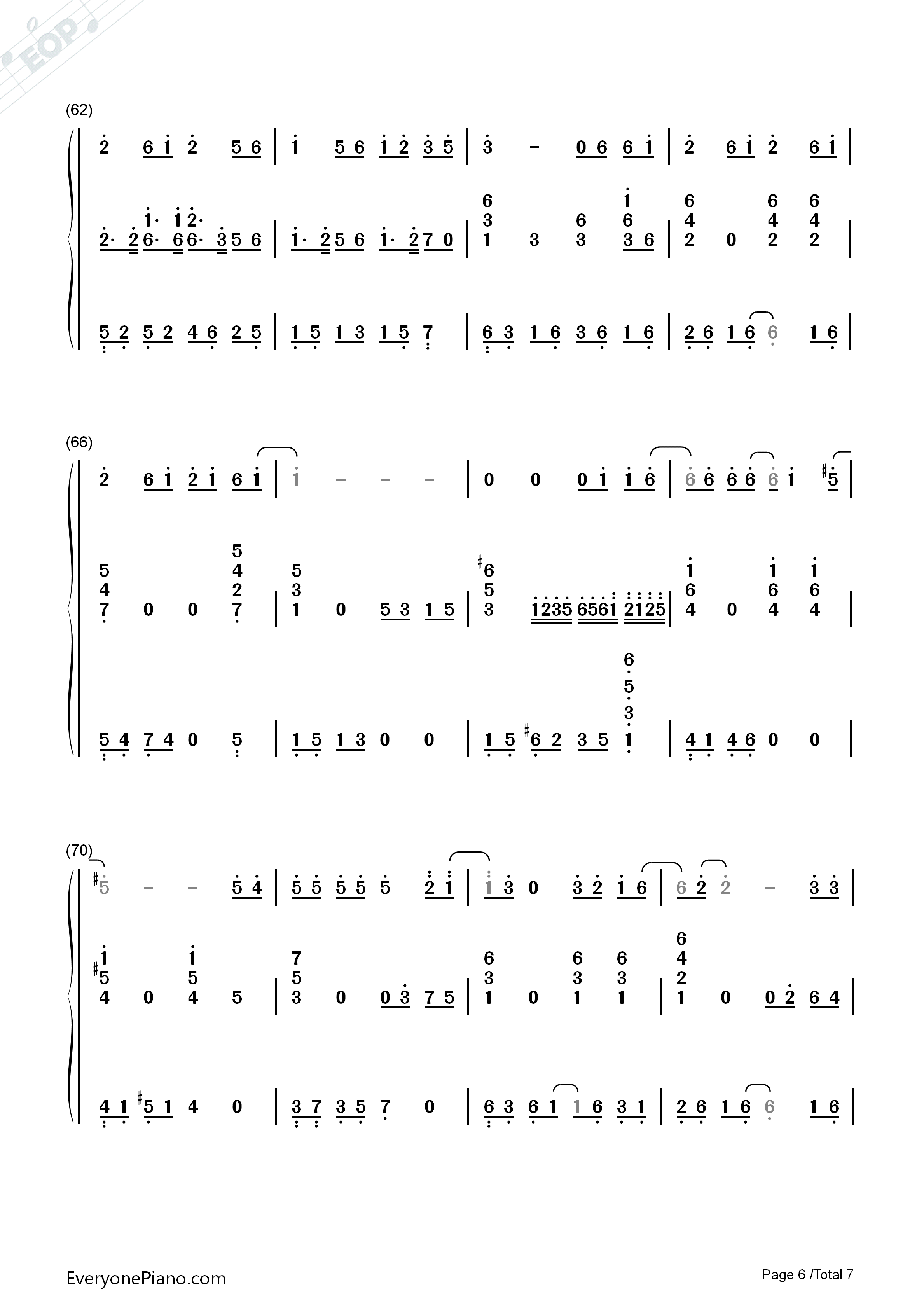 雨下一整晚钢琴简谱_周杰伦演唱