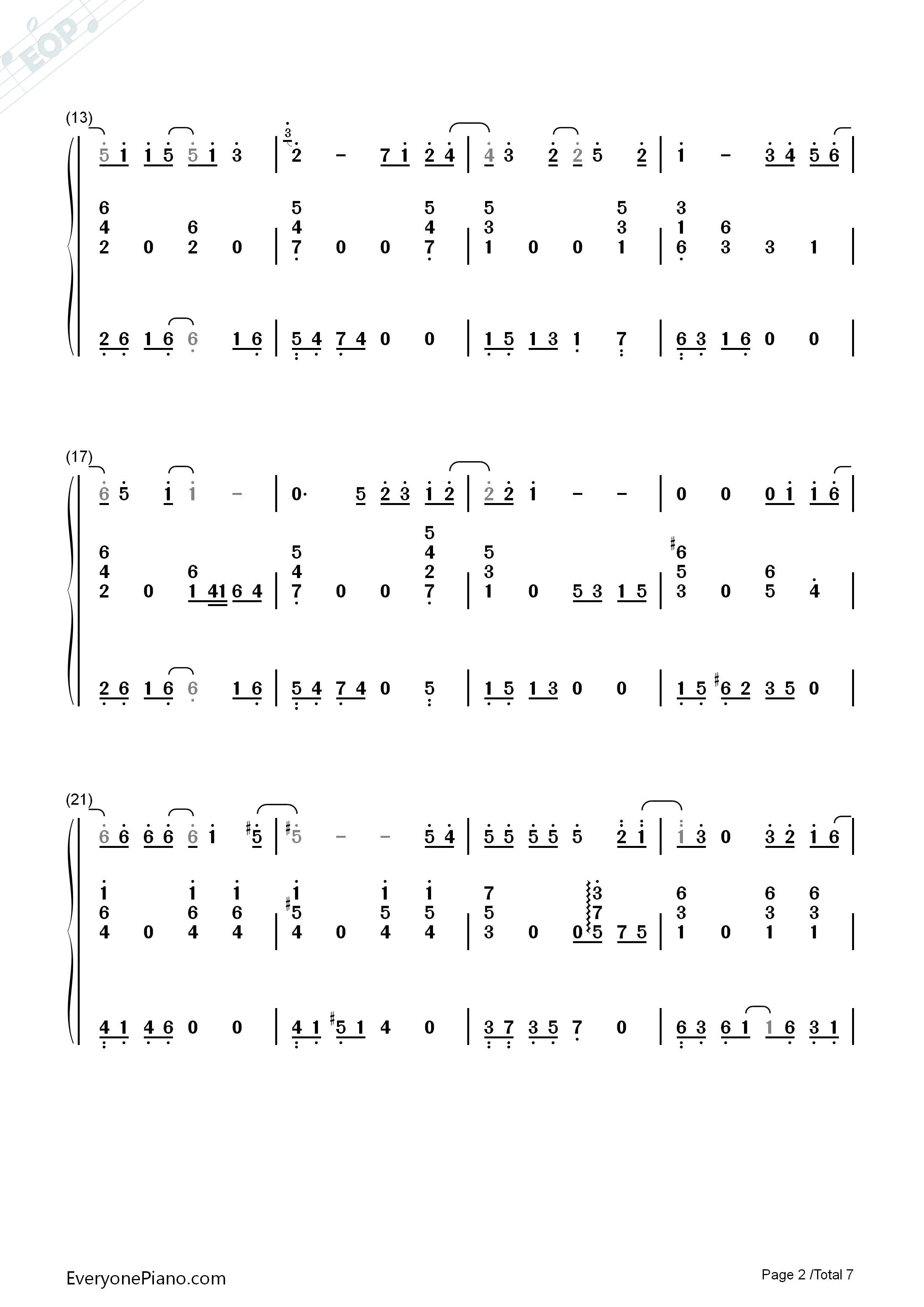 雨下一整晚钢琴简谱_周杰伦演唱
