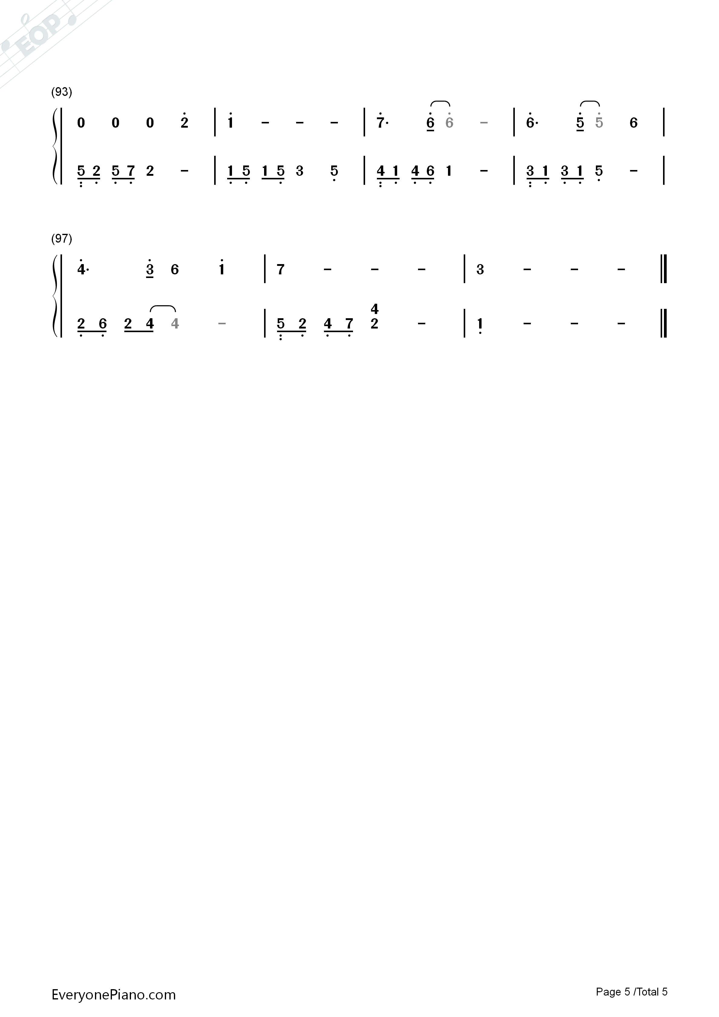 成全钢琴简谱_林宥嘉演唱