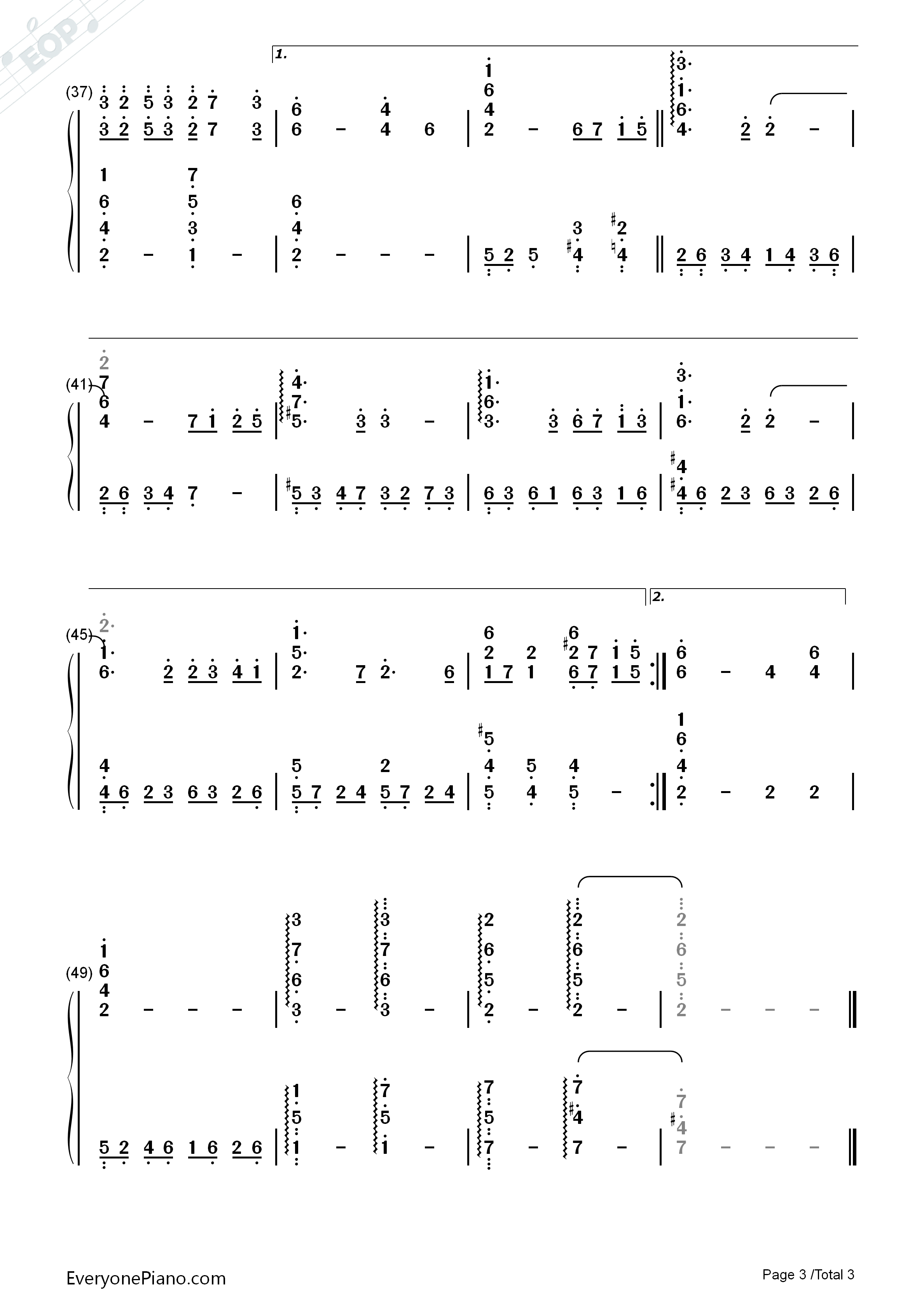 Nostalgia钢琴简谱_久石让演唱